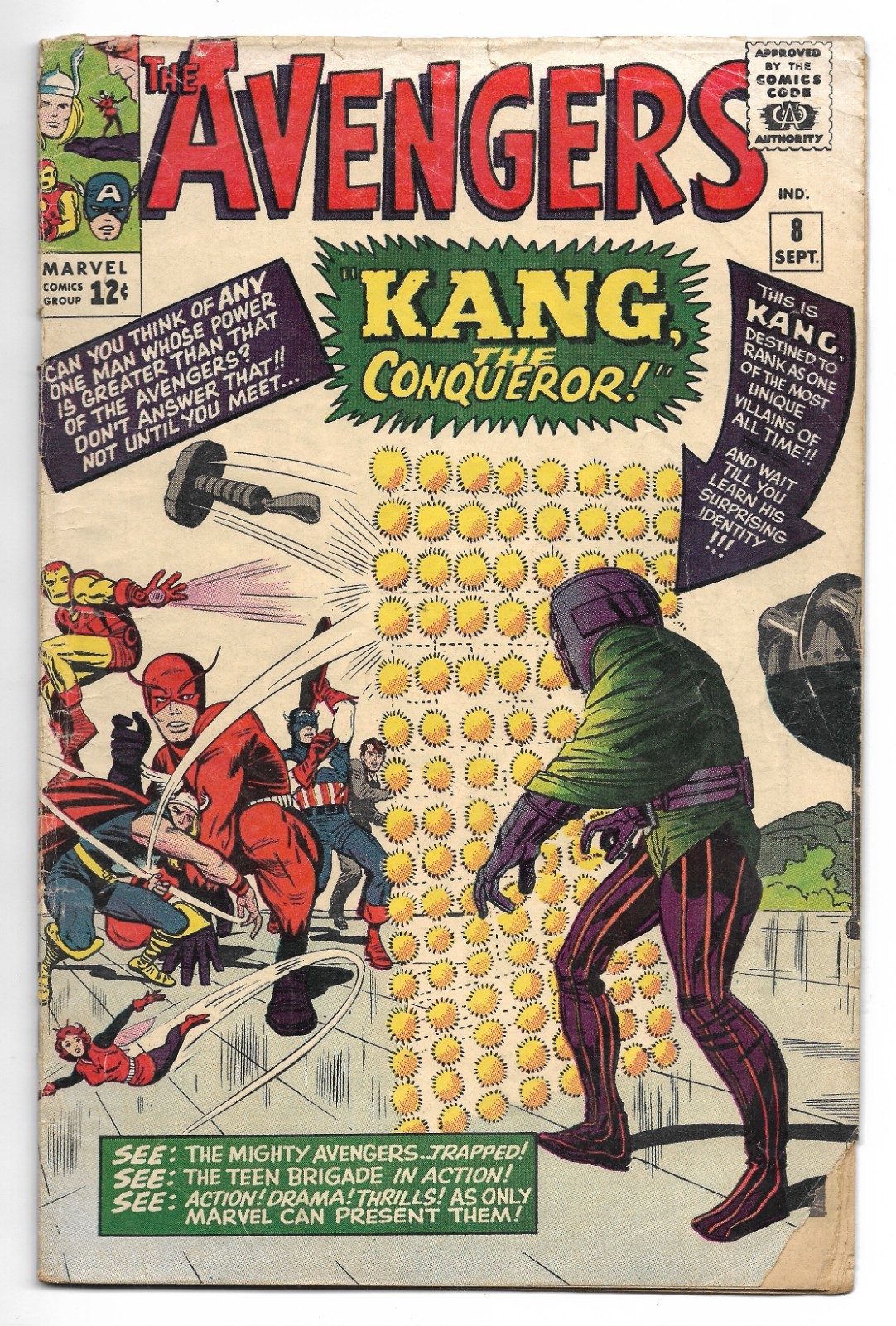 The Avengers #8 (Marvel Comics, 1964) Iron Man, 1st appearance Kang | GD/VG 3.0 The Avengers #8 (Marvel Comics, 1964) Iron Man, 1st appearance Kang | GD/VG 3.0
