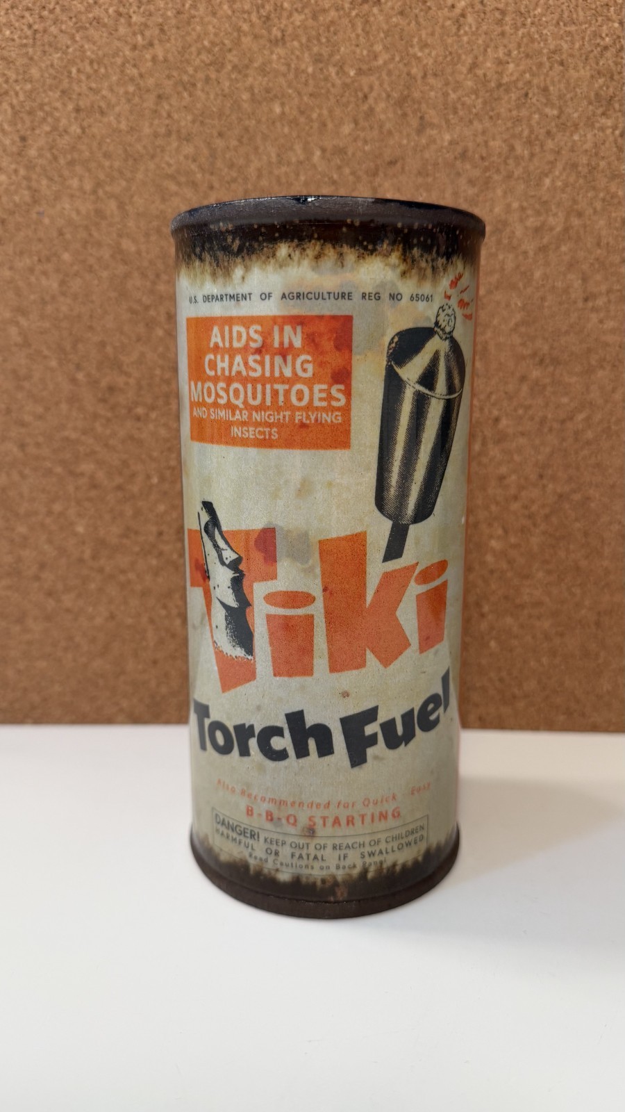 MITCHELL SPAIN VINTAGE LABEL TIKI TORCH FUEL MUG MITCHELL SPAIN VINTAGE LABEL TIKI TORCH FUEL MUG