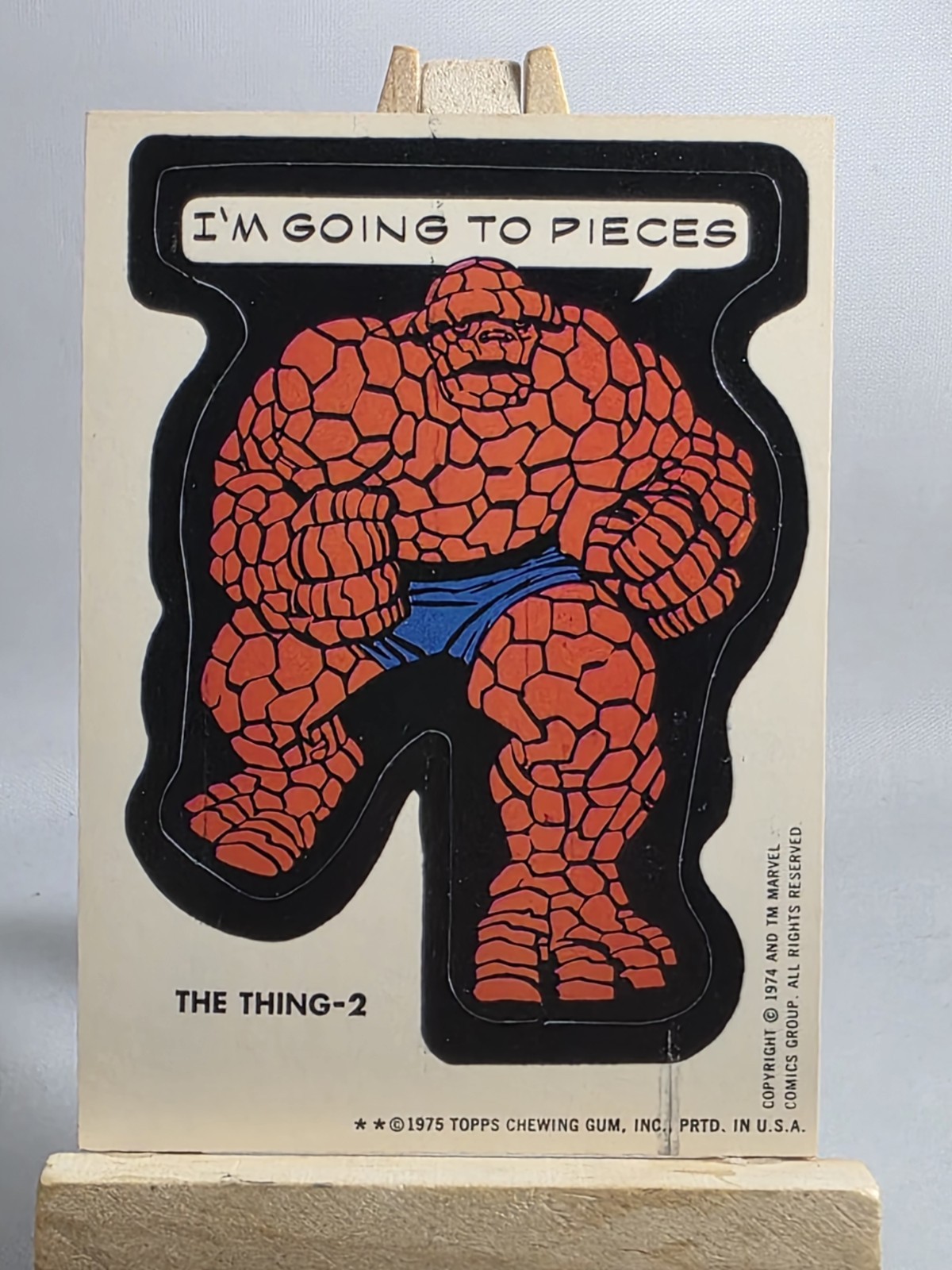 Vintage 1975 Topps Marvel Comic Book Heroes Stickers The Thing-2 **2 Asterisks Vintage 1975 Topps Marvel Comic Book Heroes Stickers The Thing-2 **2 Asterisks