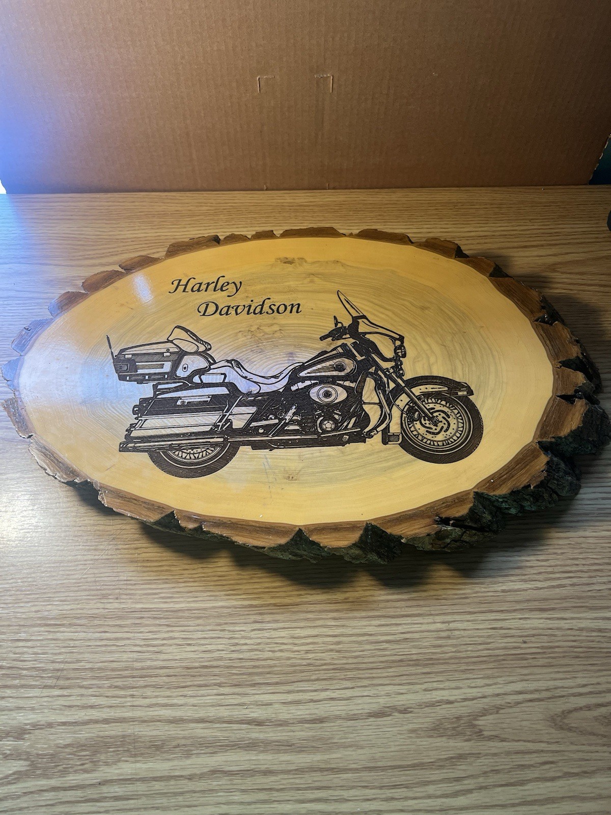Harley-Davidson Electra Glide Ultra Handcrafted Wood-Burned Plaque Harley-Davidson Electra Glide Ultra Handcrafted Wood-Burned Plaque