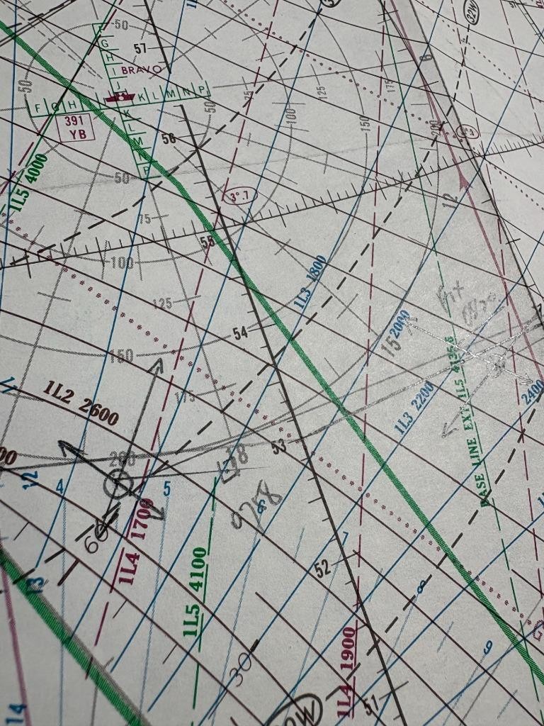 Map British Caledonian Boeing 707 G-AZPW JFK-GAT 1972 Chart Map route Atlantic.