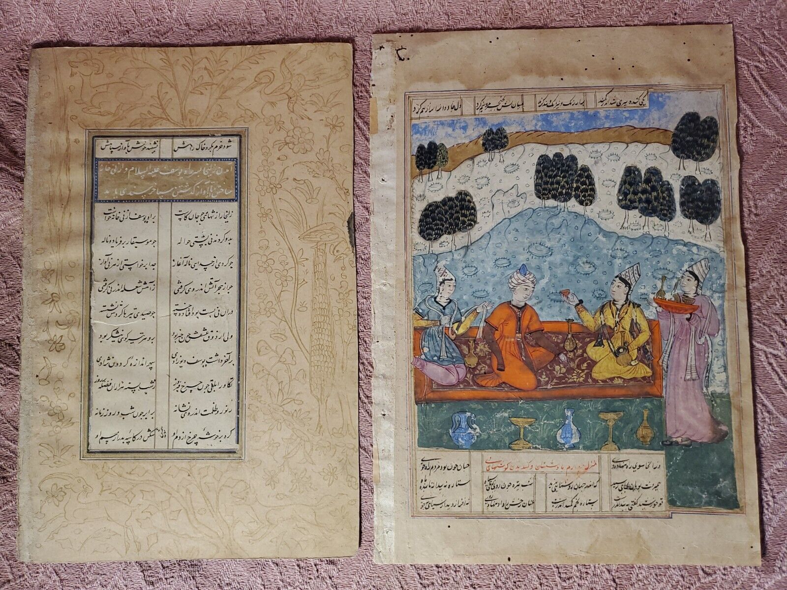 Antique Scripture Painting - Hindu Miniature Art Handmade