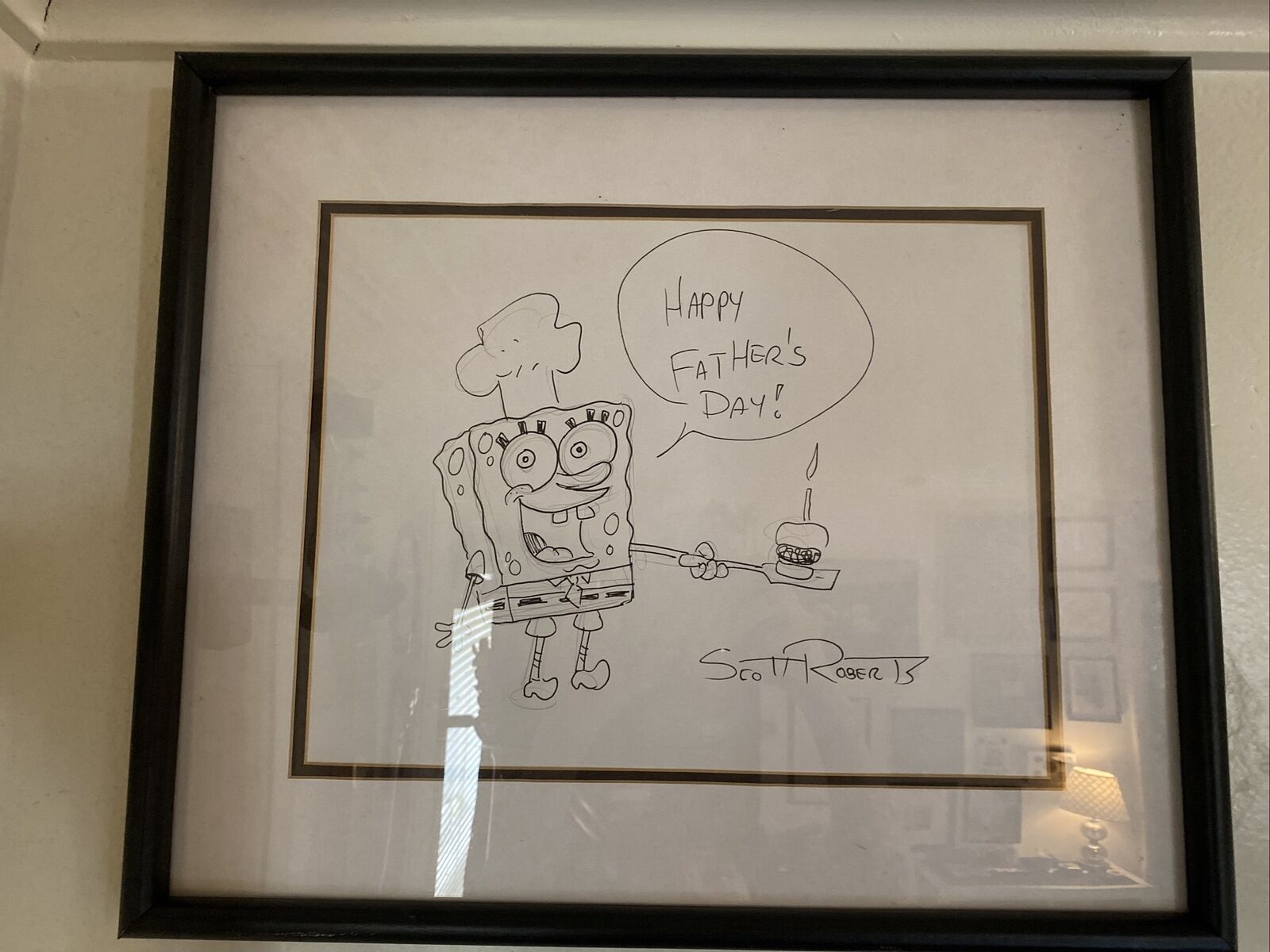 Scott Roberts SpongeBob SquarePants Sketch 1/1 Comic Artist Fathers Day