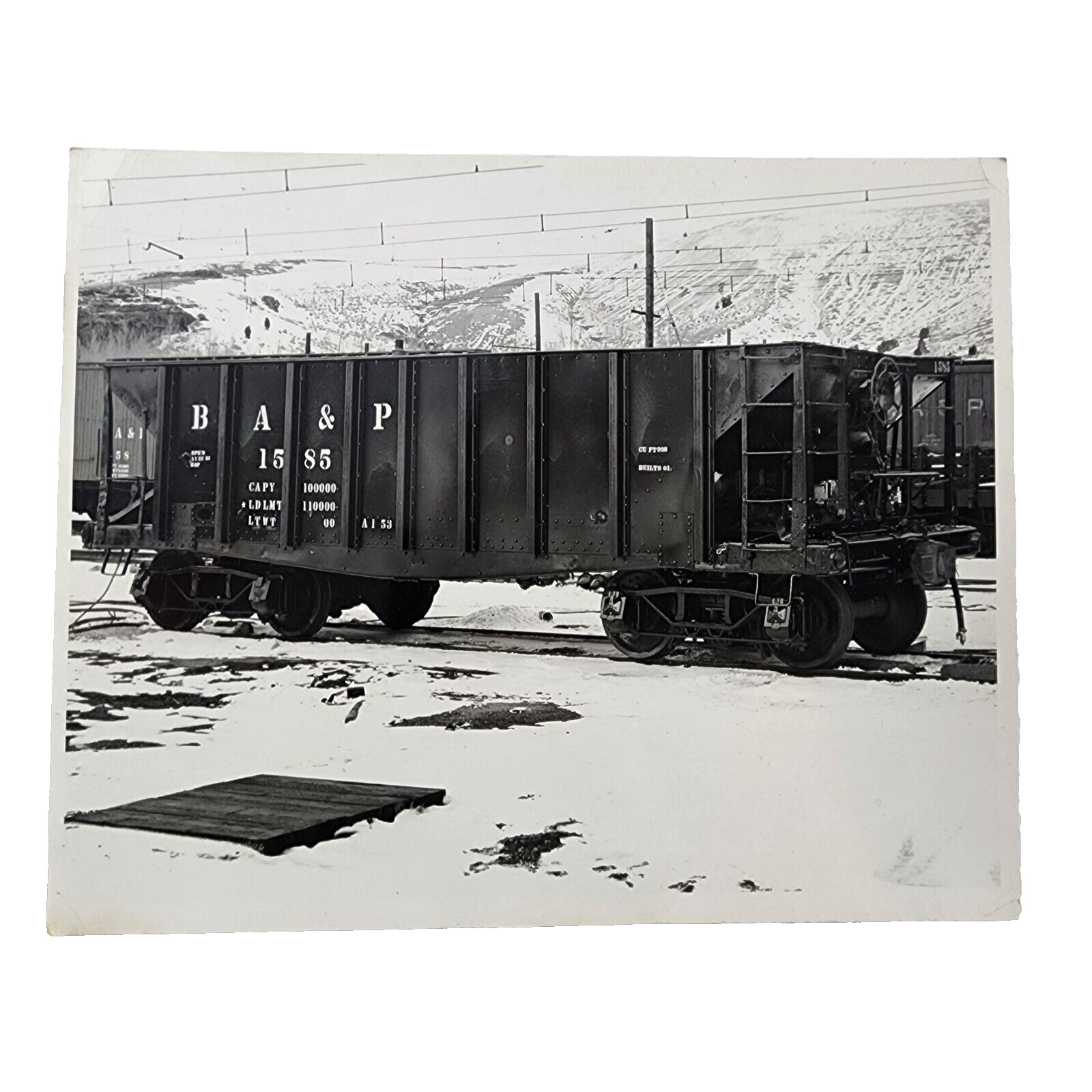 1954 Vintage 8x10 Photo, BAP Rail Ore Car, Butte Anaconda & Pacific Railway