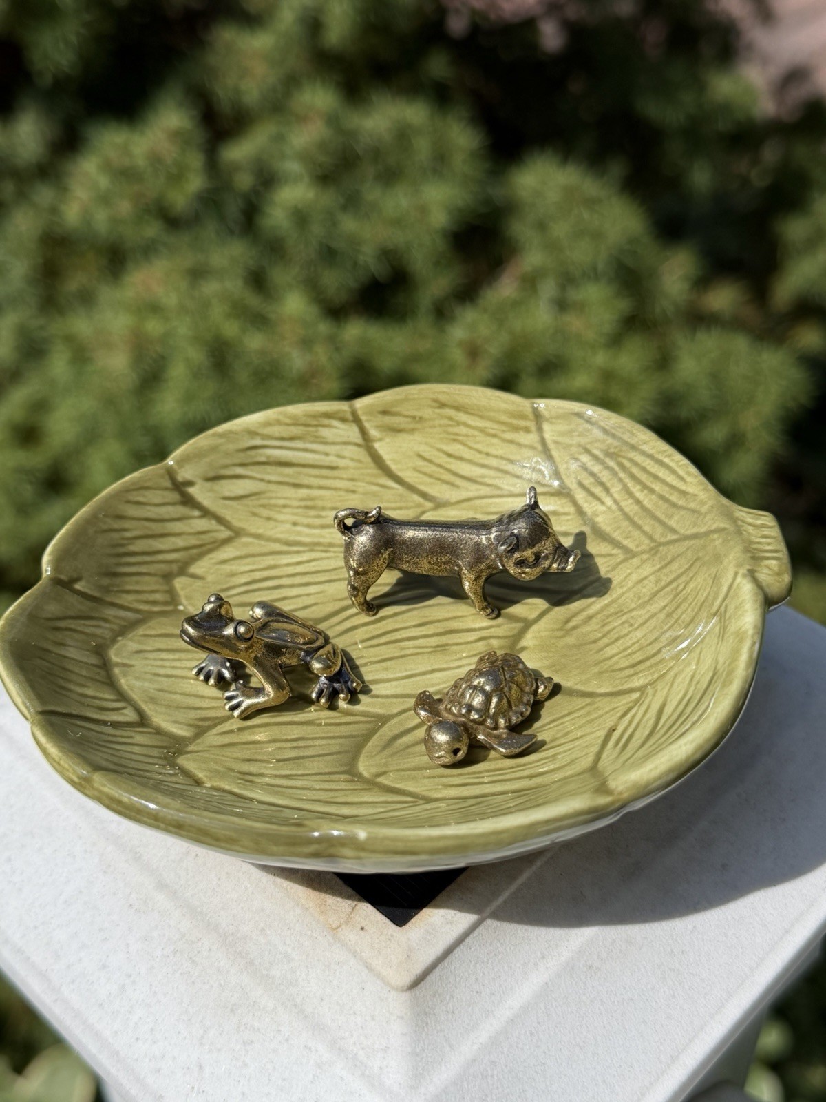 Miniature Brass 3 Piece Set Collectible 