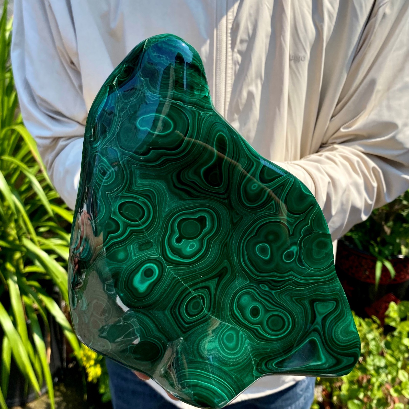 7.49LB Natural Polished Malachite Mineral freeform specimen Reiki Stone