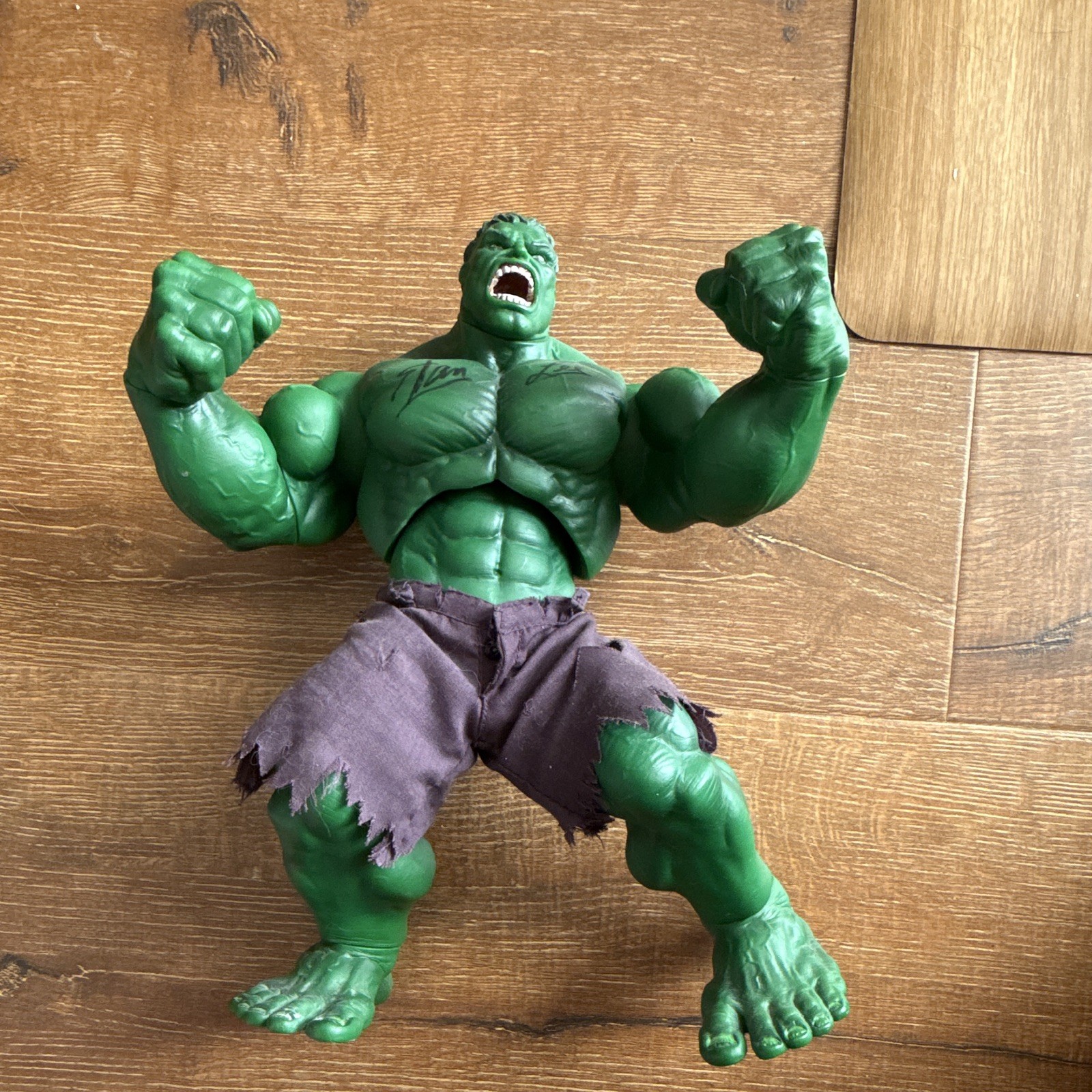 Incredible Hulk toy with Stan Lee Autograph Signed