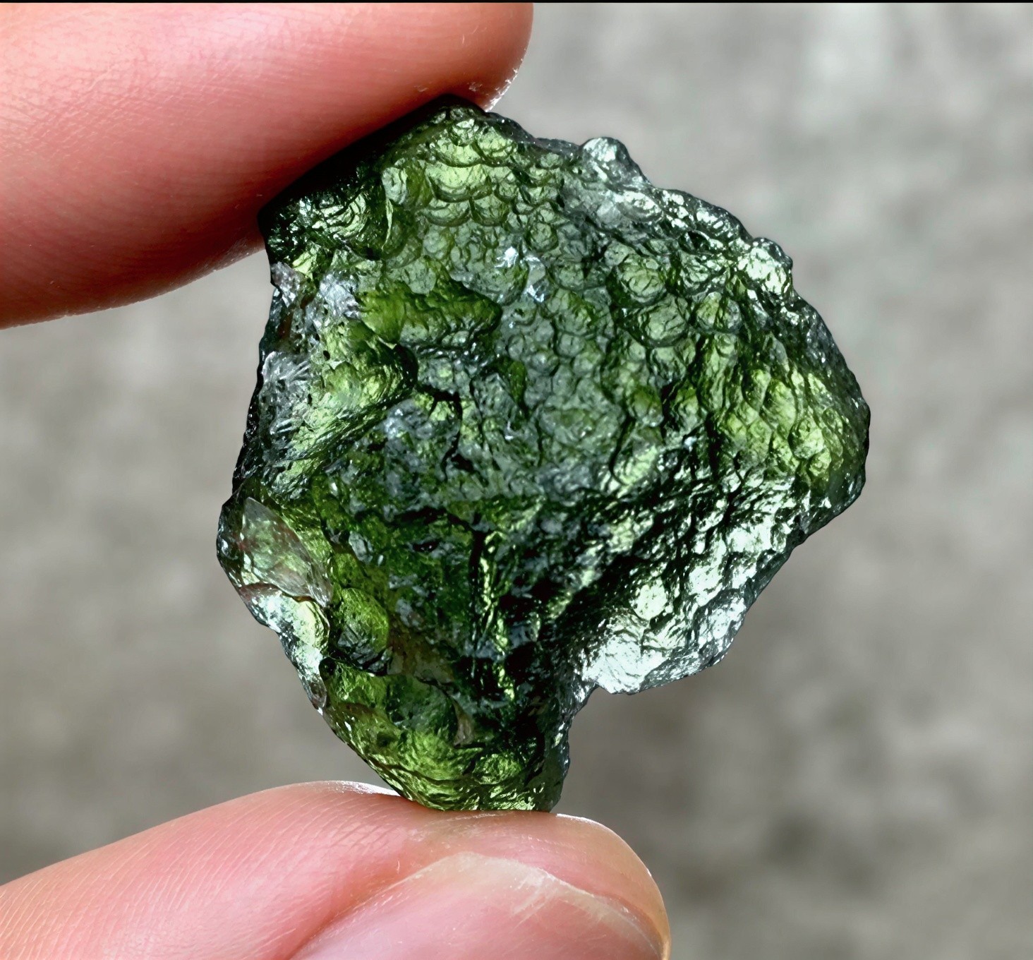 Genuine MOLDAVITE Specimen from Czech Republic Genuine MOLDAVITE Specimen from Czech Republic