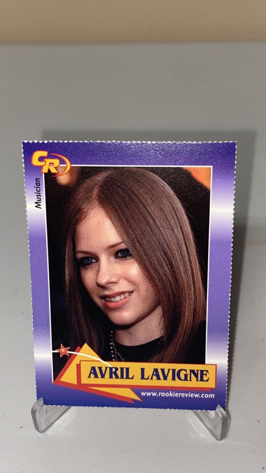2003 Celebrity Review Avril Lavigne Rookie Review Musician Card #8 Sk8er Boi
