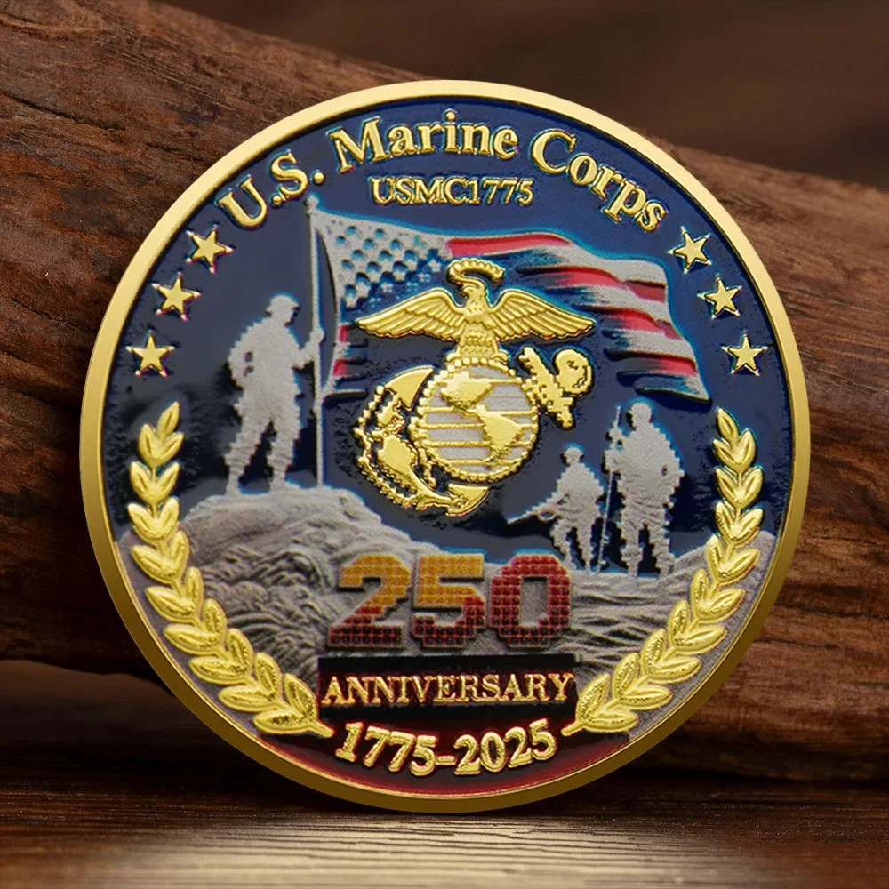 US Marine Corps 1775-2025 250th Anniversary Challenge Coin Military Veteran Gift US Marine Corps 1775-2025 250th Anniversary Challenge Coin Military Veteran Gift