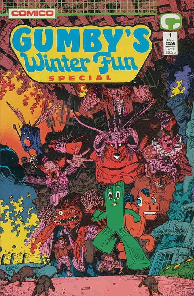 Gumby's Winter Fun Special #1 FN; COMICO | Art Adams - w/Bag+Board Gumby's Winter Fun Special #1 FN; COMICO | Art Adams - w/Bag+Board