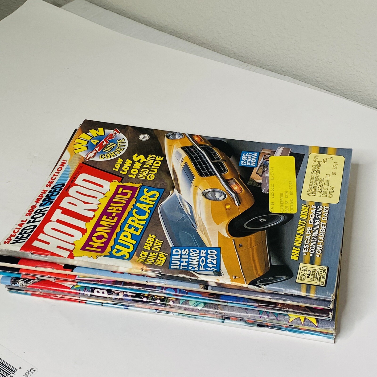 HOT ROD MAGAZINES Lot Of 8 Vtg 1990 HOT ROD MAGAZINES Lot Of 8 Vtg 1990