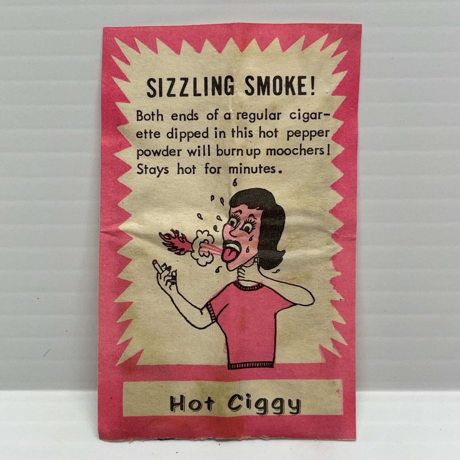 Atlas Novelty Co. Vintage 1950's Hot Ciggy Cigarette Loads Gag Ephemera B-105 JD
