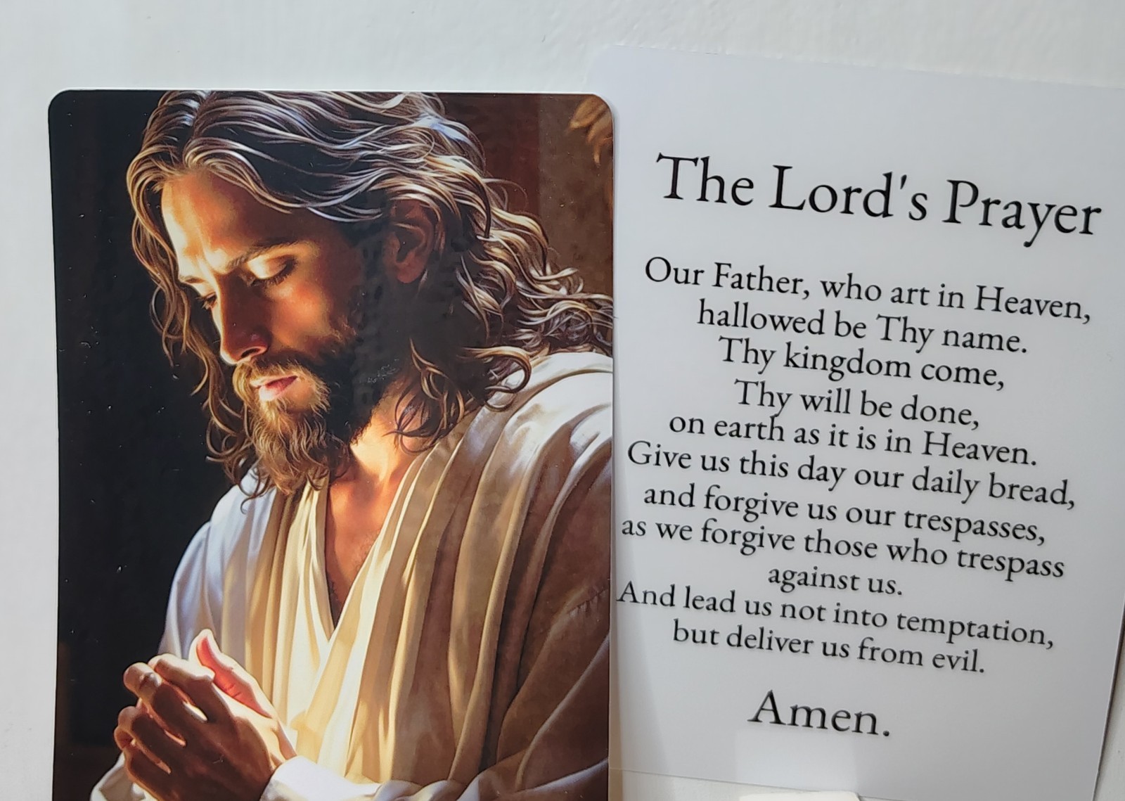 THE LORD'S PRAYER - Laminated – Set of 25 Holy Prayer Cards THE LORD'S PRAYER - Laminated – Set of 25 Holy Prayer Cards