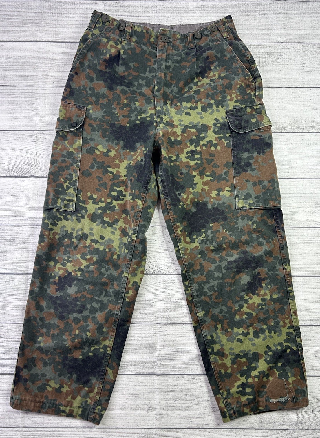 German Bundeswehr Flecktarn Camo Field Pants Military Surplus Cargo 29x26