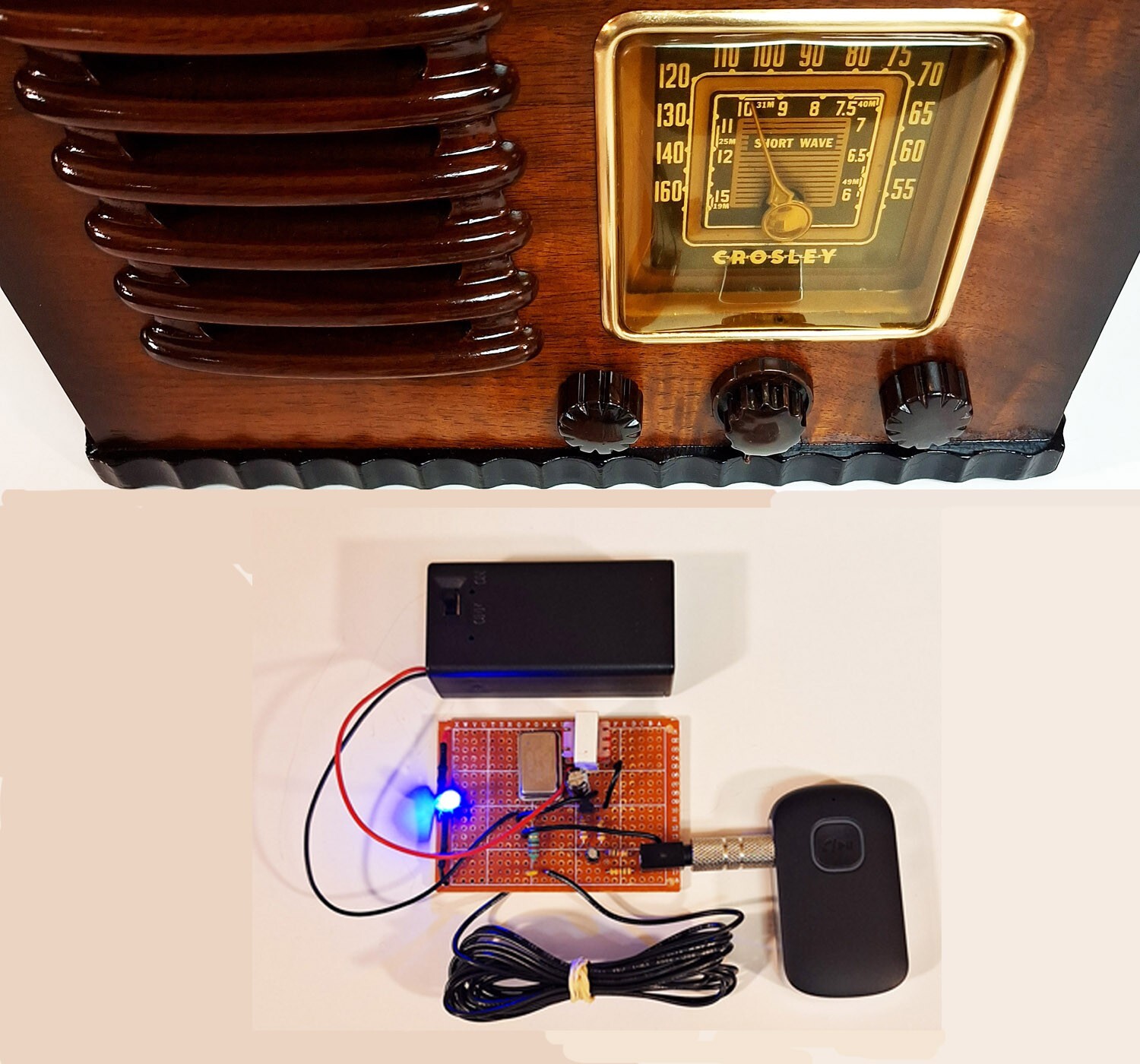 AM Transmitter - Stream to Your Vintage Tube Radio - Wireless Bluetooth Receiver AM Transmitter - Stream to Your Vintage Tube Radio - Wireless Bluetooth Receiver