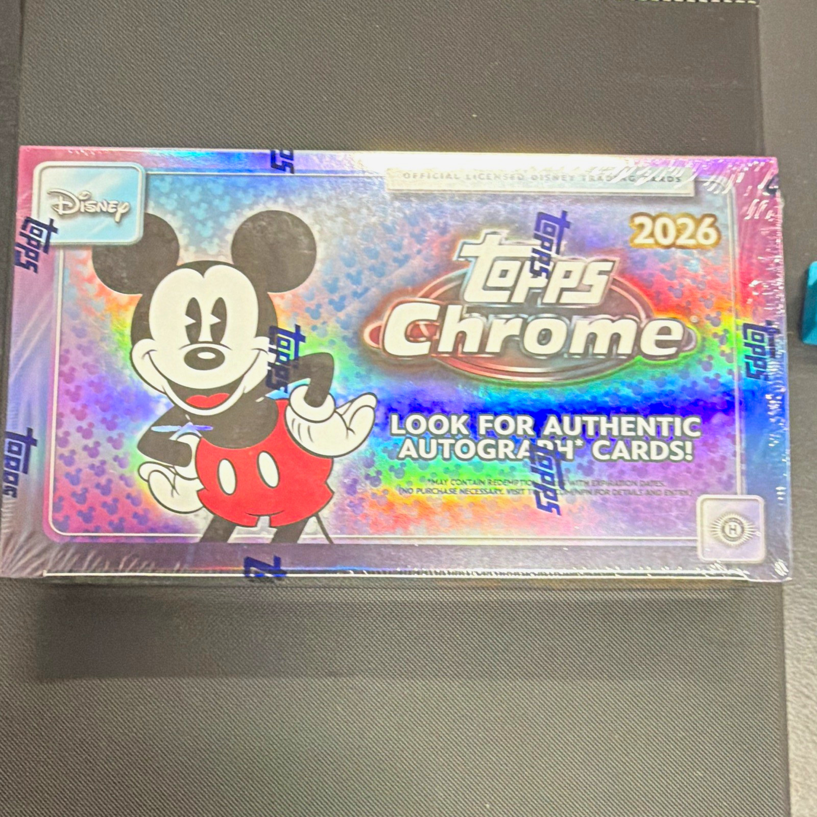 Topps 2026 Chrome Disney Sealed Trading Card Hobby Box, Mickey Mouse, Autographs Topps 2026 Chrome Disney Sealed Trading Card Hobby Box, Mickey Mouse, Autographs