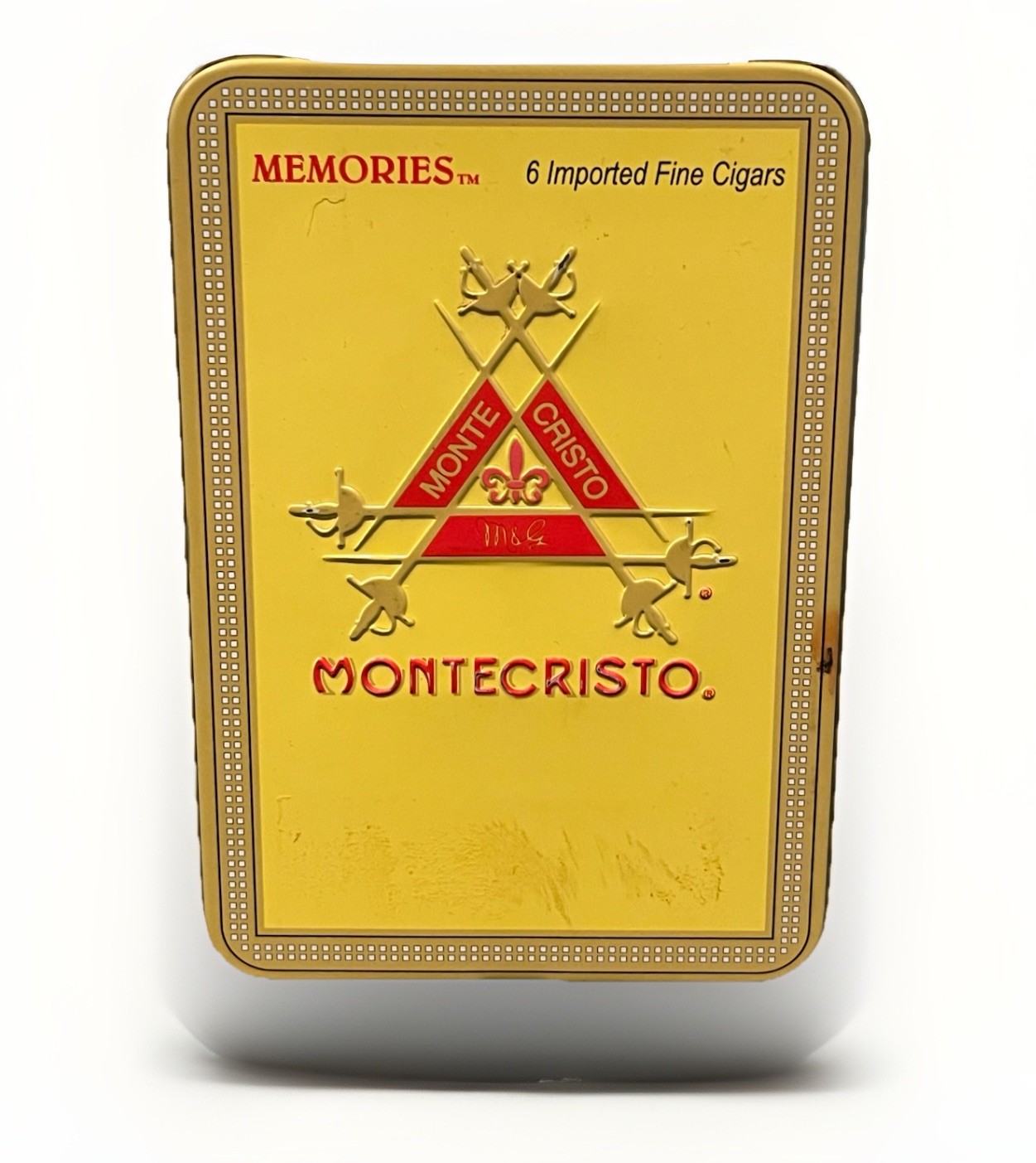 Montecristo Memories Cigar Tin Imported Fine Empty Metal Tin Cigarillos Montecristo Memories Cigar Tin Imported Fine Empty Metal Tin Cigarillos