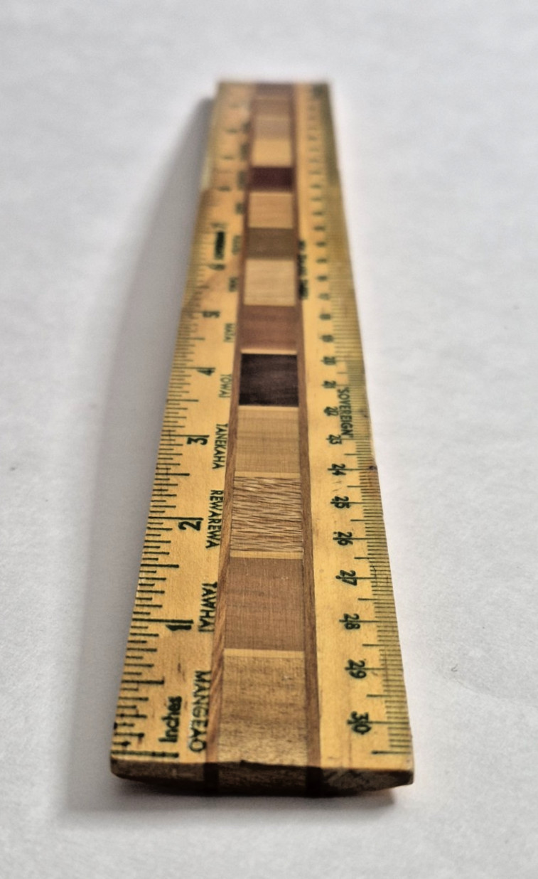 12" Inlay Wood Ruler Native New Zealand Timber Sovereign 14 Different Varieties 12" Inlay Wood Ruler Native New Zealand Timber Sovereign 14 Different Varieties