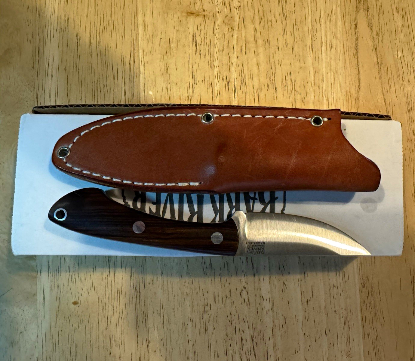 Bark River Knives Iron River MAGNA-CUT Desert Ironwood Handle w/ Sheath