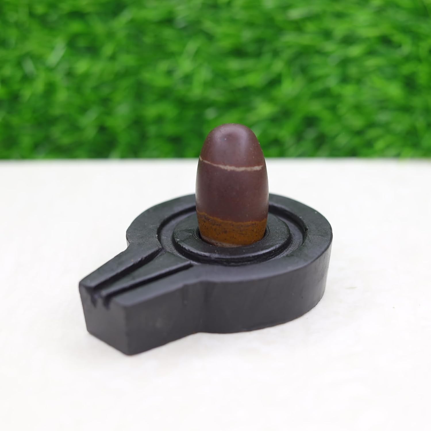 Shivling Stone Original Narmadeshwar Shivling 1.5 Inch with 3 Inch Jaldhari Shivling Stone Original Narmadeshwar Shivling 1.5 Inch with 3 Inch Jaldhari