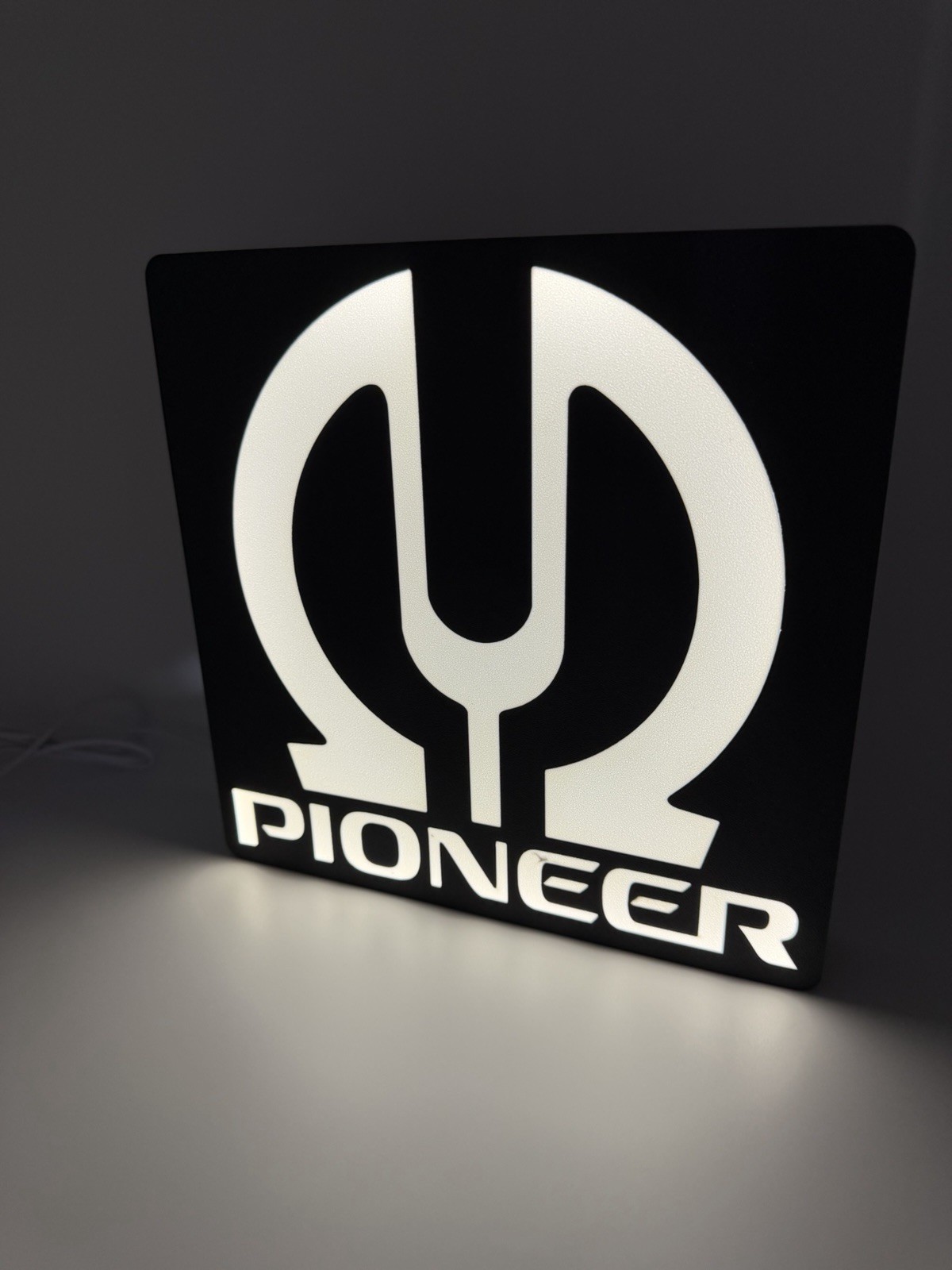 Pioneer Audio Stereo - Light Up LED Sign With USB Plug - Black- Amp Speaker Pioneer Audio Stereo - Light Up LED Sign With USB Plug - Black- Amp Speaker
