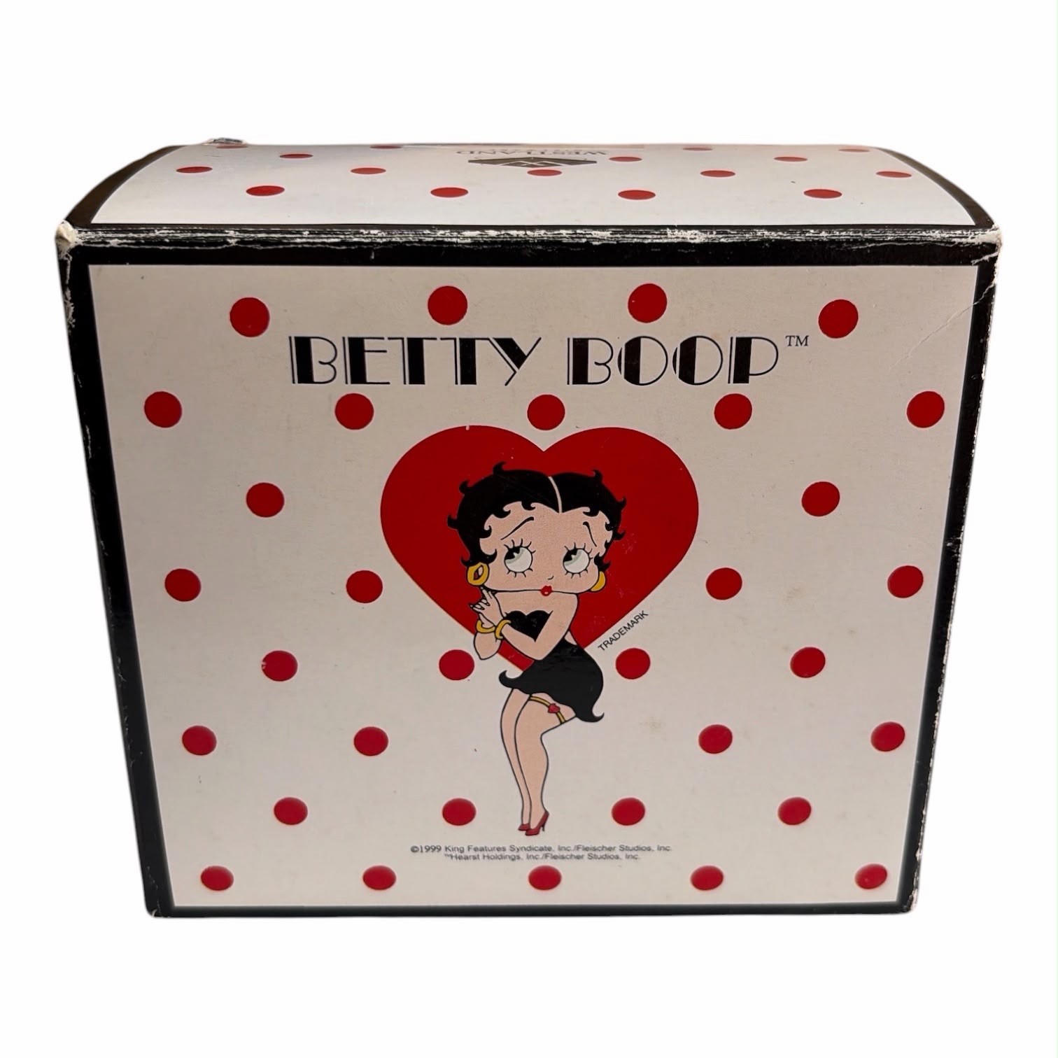 1999 Betty Boop Figurine Red Glitter Dress Black High Heel Shoe Box 1999 Betty Boop Figurine Red Glitter Dress Black High Heel Shoe Box