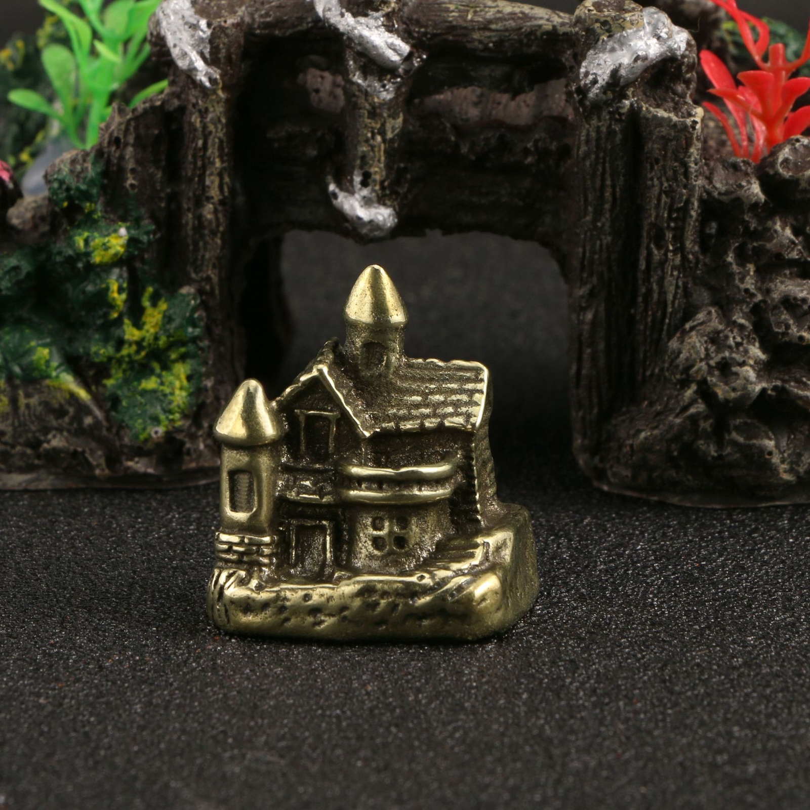 Solid Brass House Figurine Small Statue Home Ornament Figurines Collectibles Solid Brass House Figurine Small Statue Home Ornament Figurines Collectibles