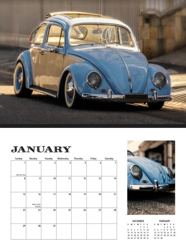 CLEARANCE 2023 VW BUGS DELUXE WALL CALENDAR   MSRP $25.99