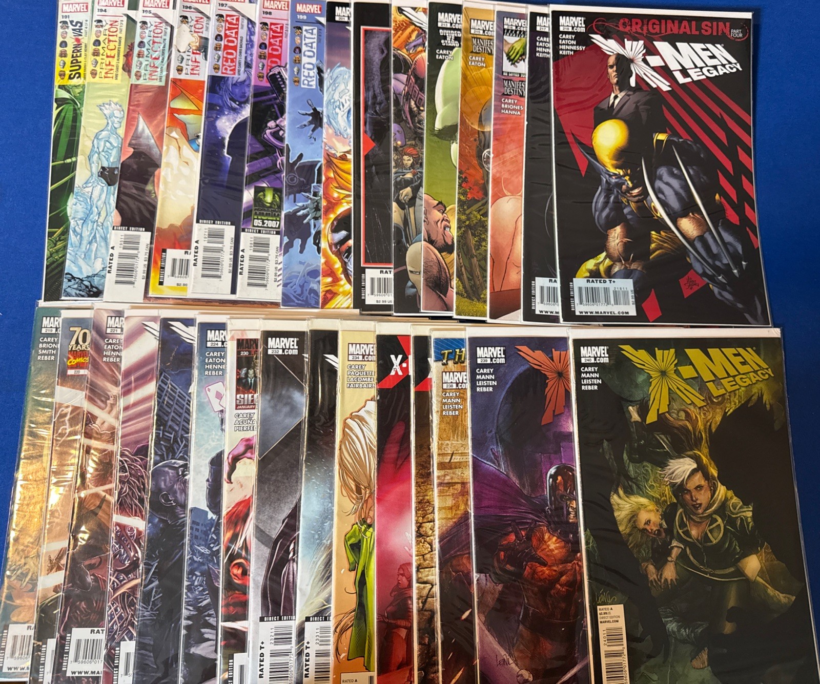 X-Men 30 Issue Comic Lot #191-240 Span (2nd Series, 2006-on, Marvel) VF/NM X-Men 30 Issue Comic Lot #191-240 Span (2nd Series, 2006-on, Marvel) VF/NM