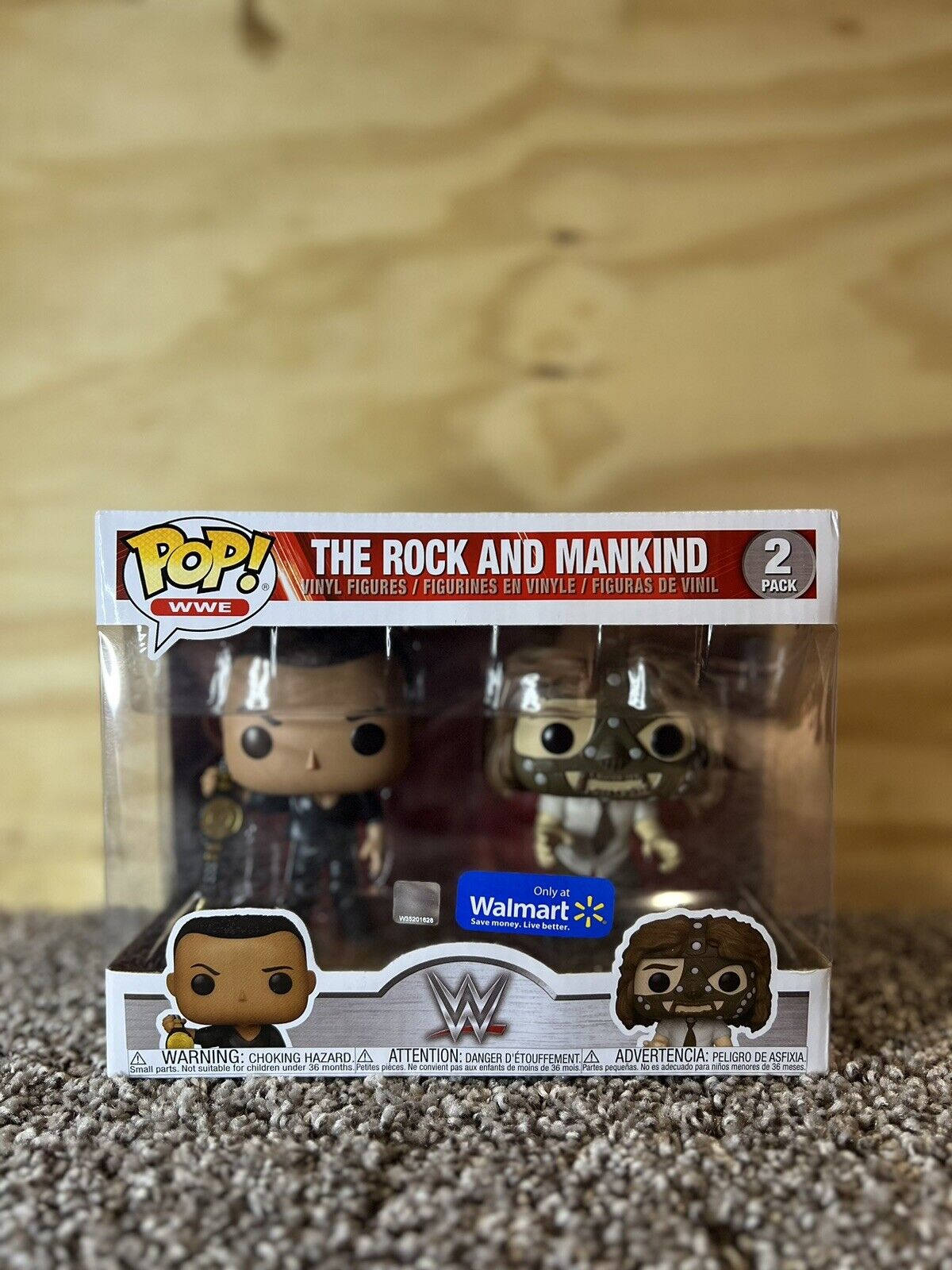 Funko POP WWE: The Rock And Mankind (Walmart) 2Pack