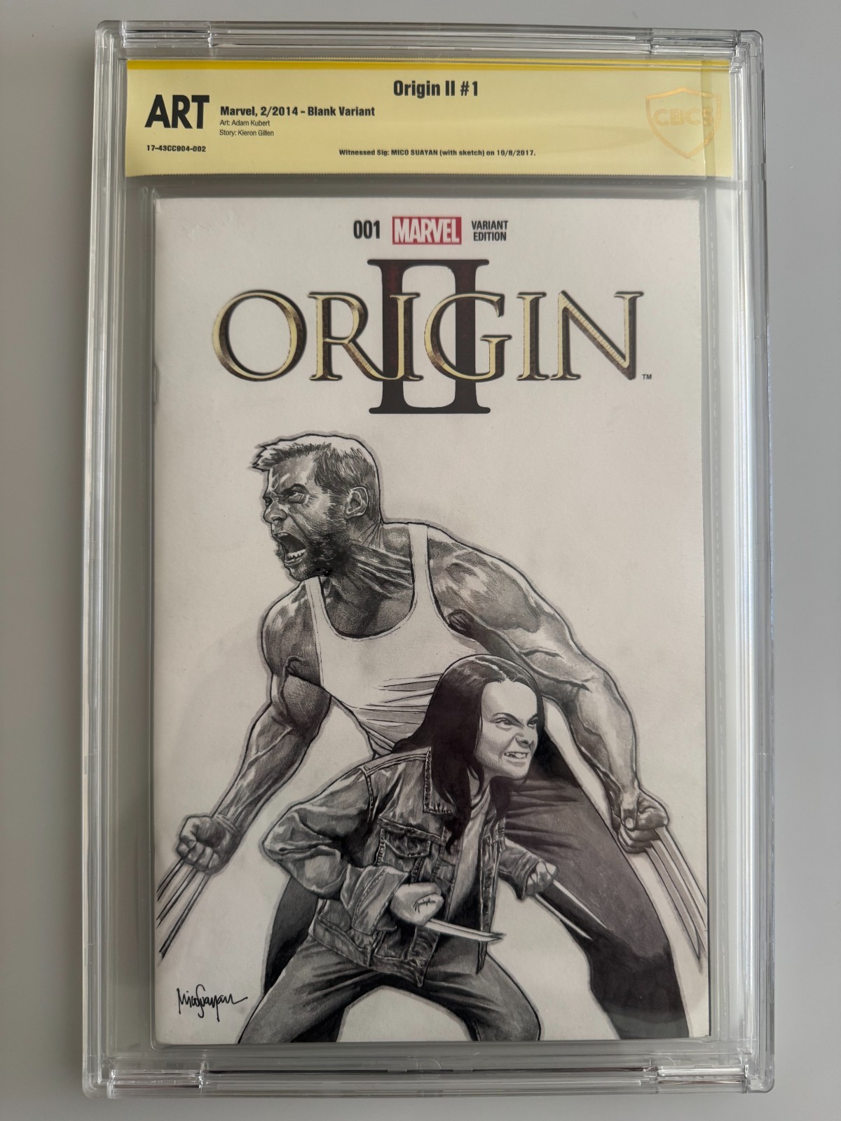 Mico Suayan Origin II Wolverine & X-23 Original Art CBCS Slabbed NYCC 2017 Mico Suayan Origin II Wolverine & X-23 Original Art CBCS Slabbed NYCC 2017