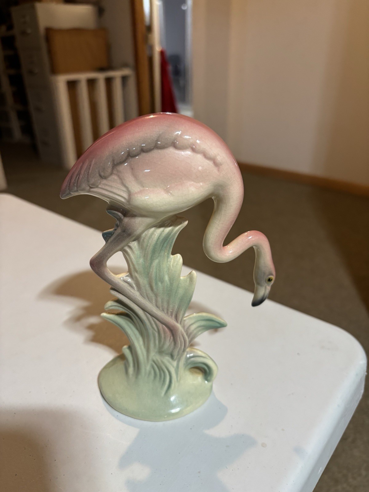 Vintage Brad Keller Pink Flamingo 8 Inches Stamp Preowned