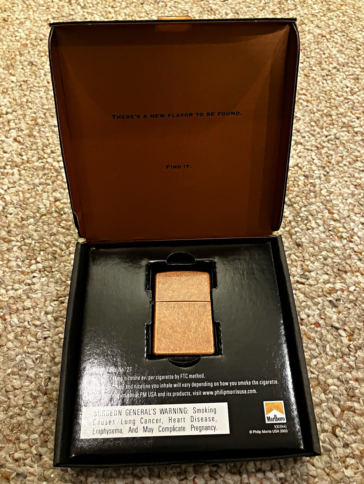 Zippo 2003 Vintage Lighter, Marlboro NO. 27, Unfired, never used, in box. Zippo 2003 Vintage Lighter, Marlboro NO. 27, Unfired, never used, in box.