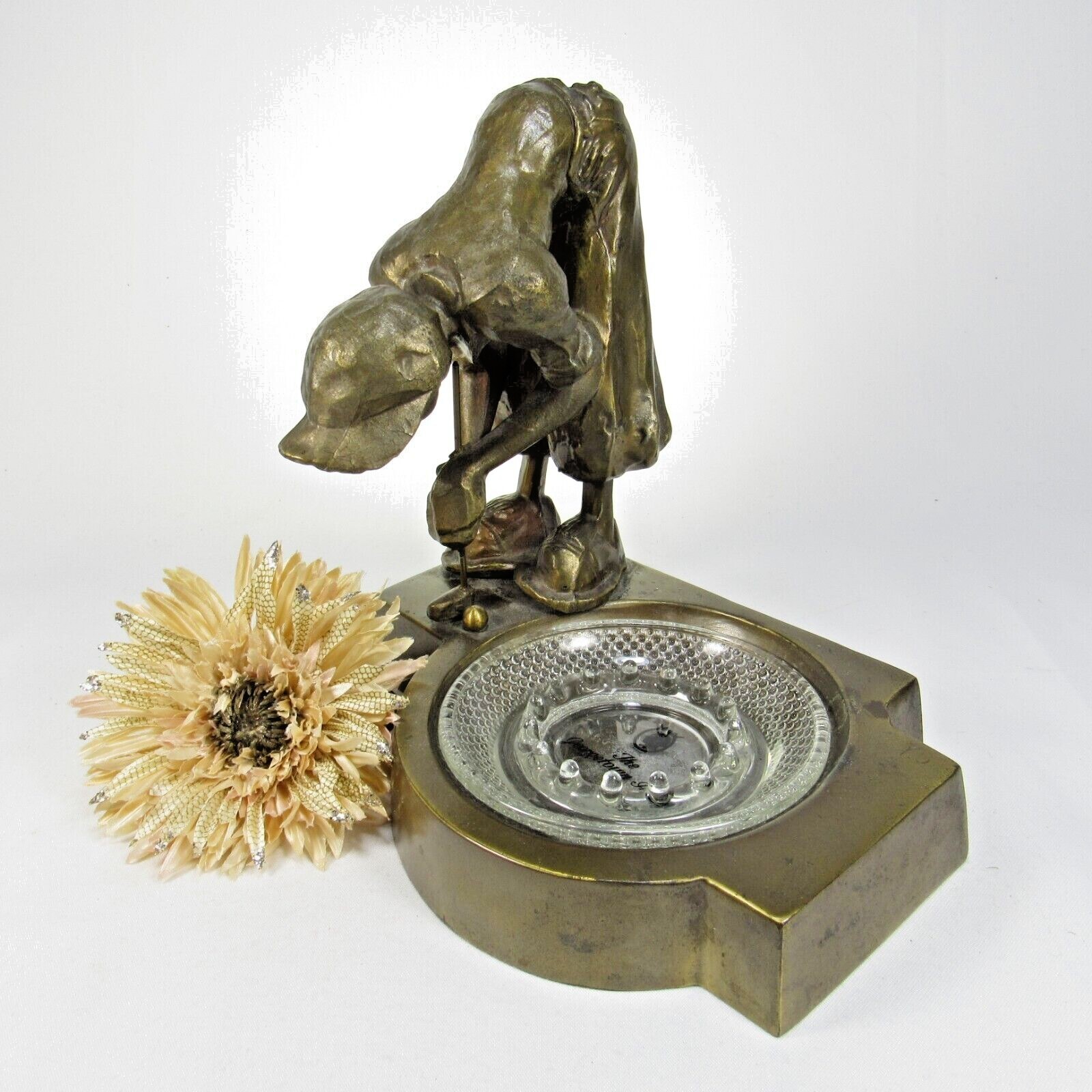 Golf Ashtray Antique Art Deco Golfer by Frankart, Inc. 1920's-30's 8 1/2" T Golf Ashtray Antique Art Deco Golfer by Frankart, Inc. 1920's-30's 8 1/2" T