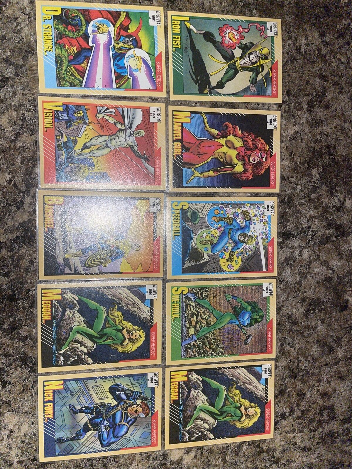 Marvel 1991 Comic Hero Card Bundle