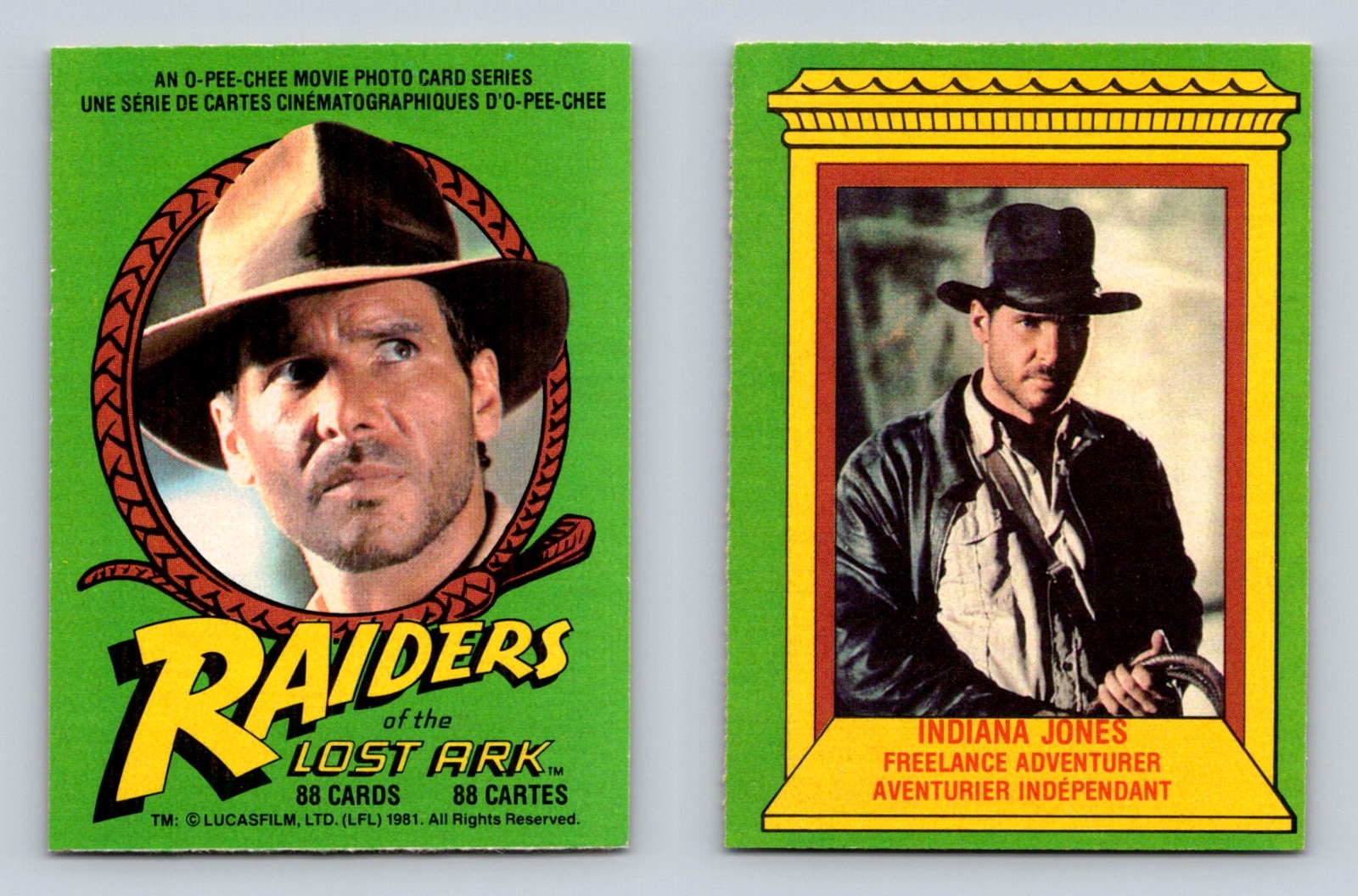 Raiders of the Lost Ark 1981 O-Pee-Chee OPC Complete Set #1-88 Indiana Jones
