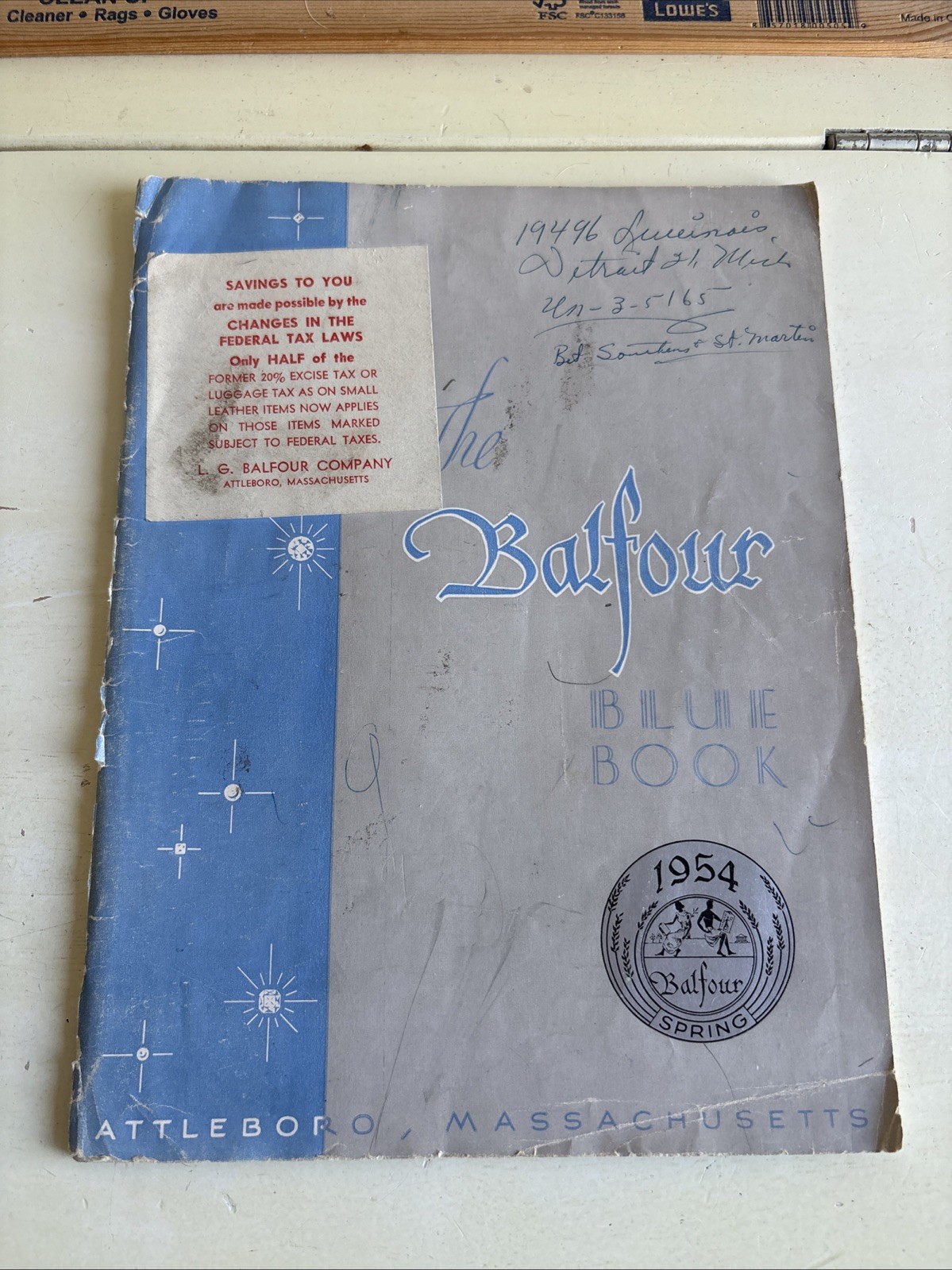 Vintage 1954 Balfour Blue Book Catalog Fraternity Jewelry Pins Military Knives Vintage 1954 Balfour Blue Book Catalog Fraternity Jewelry Pins Military Knives