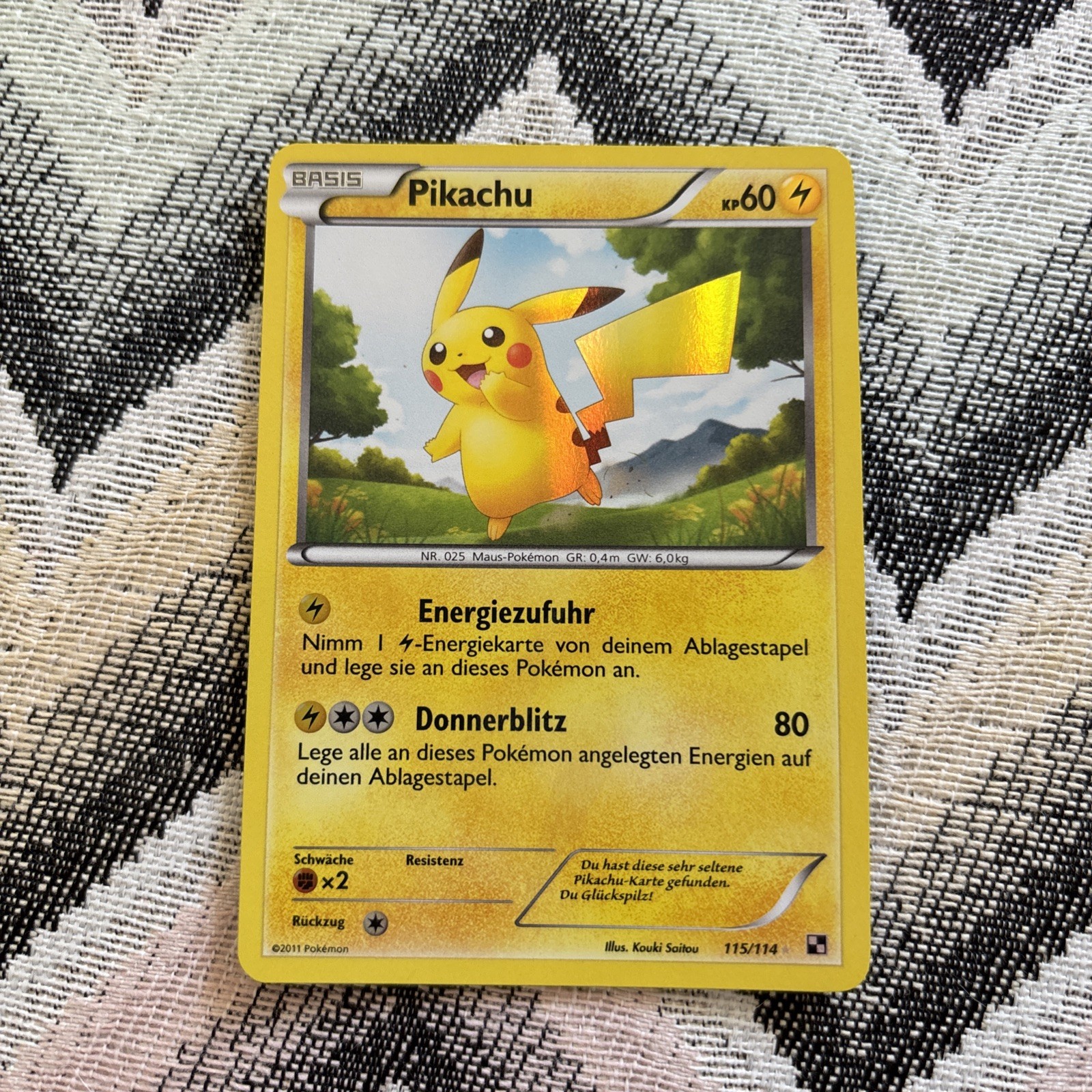 Pikachu 115/114 Black & White Holo Pikachu 115/114 Black & White Holo