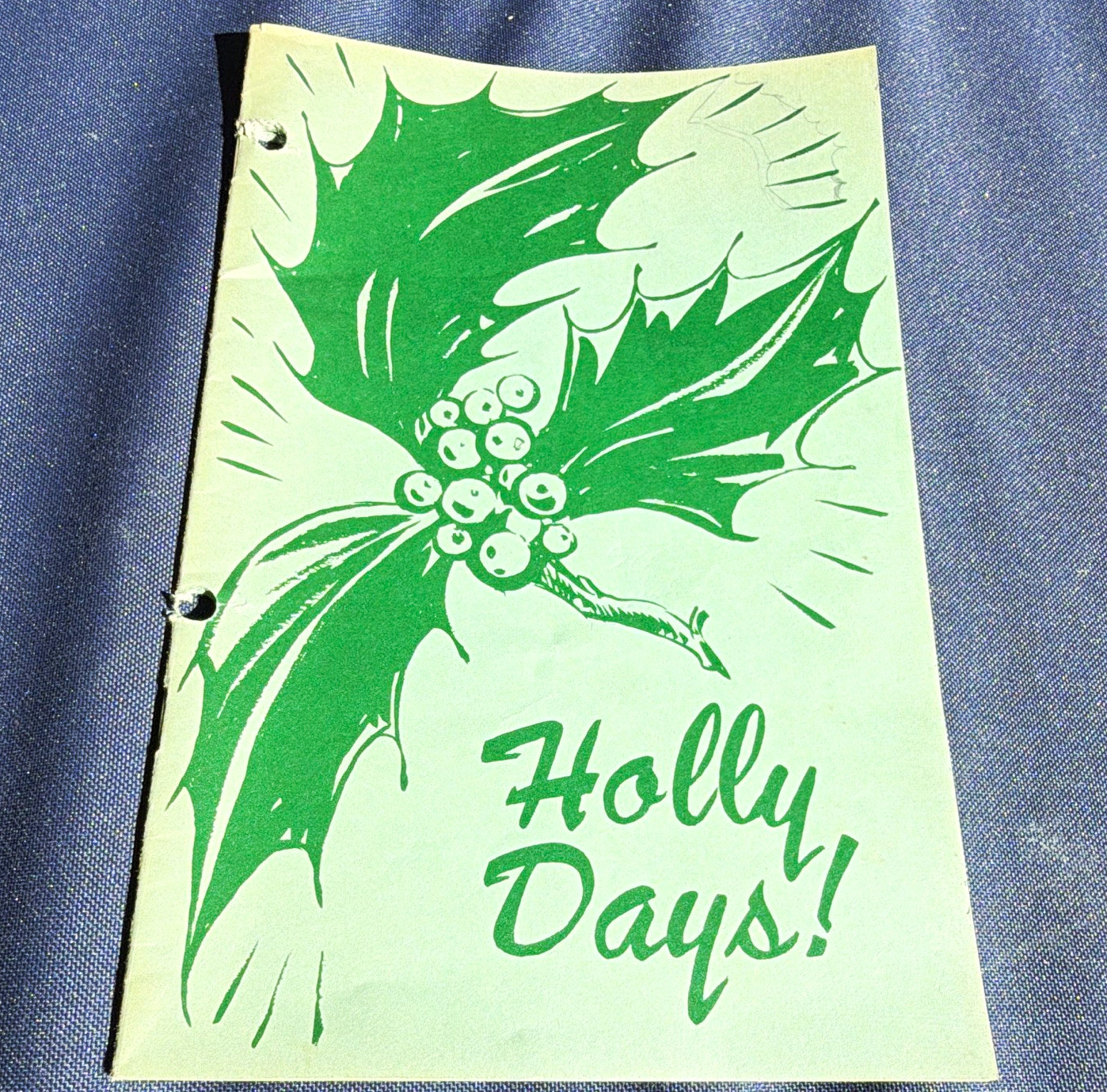 Vintage Mid Century PSE&G "Holly Days" Holiday Recipe Booklet Cookbook PSEG NJ
