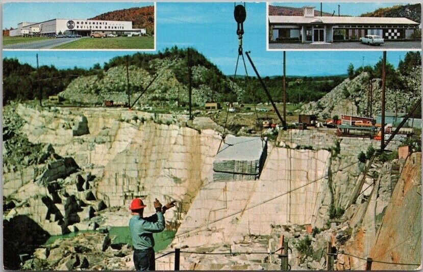 Vintage BARRE, Vermont Mining Postcard \