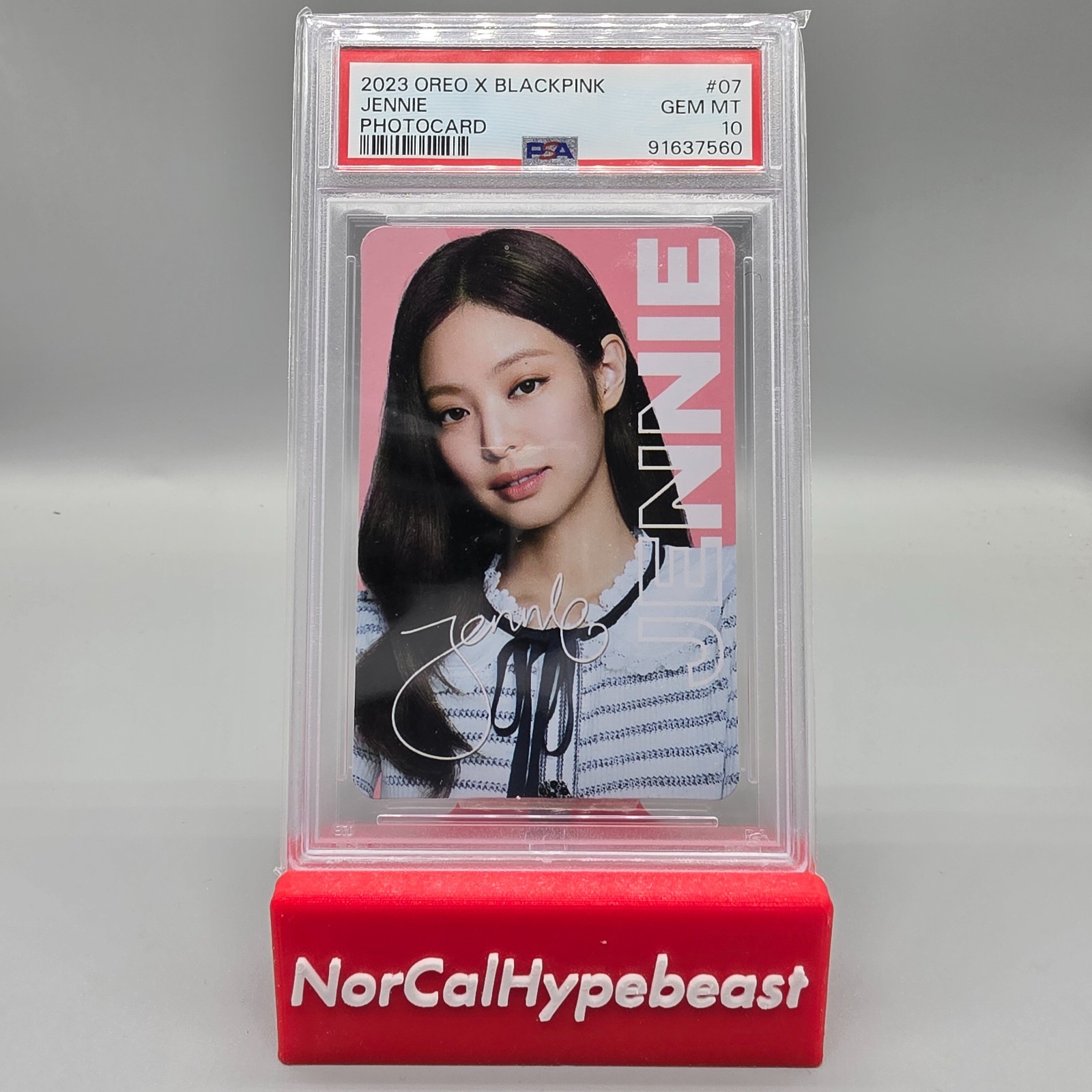 2023 Oreo X BlackPink JENNIE KIM #07 PhotoCard PSA 10 GEM MINT 2023 Oreo X BlackPink JENNIE KIM #07 PhotoCard PSA 10 GEM MINT