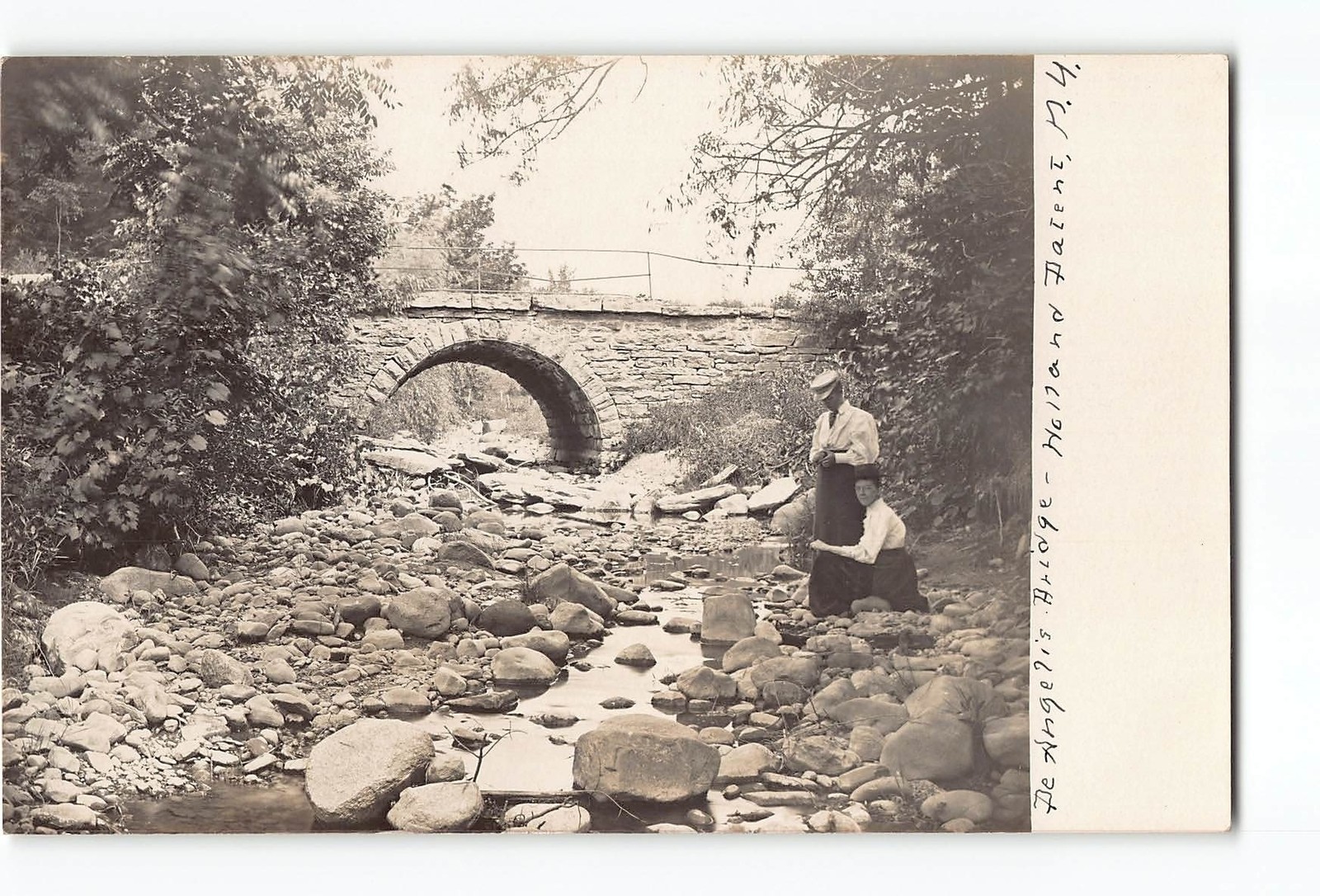 Holland Patent New York NY RPPC Real Photo 1905-1909 De Angelis Bridge