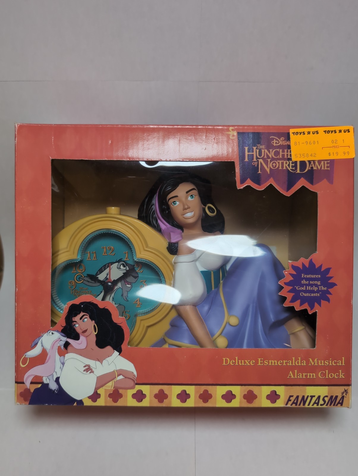 Disney Hunchback Of Notre Dame Esmeralda Musical Alarm Clock Very Rare Vintage 