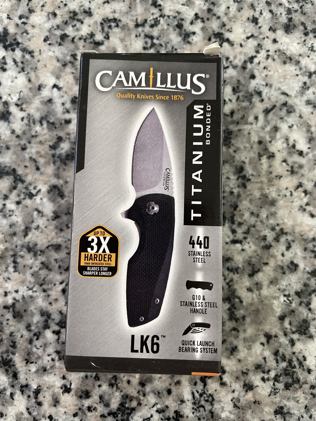 Camillus LK6 Titanium Bonded Folding Pocketknife 440 Drop Point Frame Lock Camillus LK6 Titanium Bonded Folding Pocketknife 440 Drop Point Frame Lock