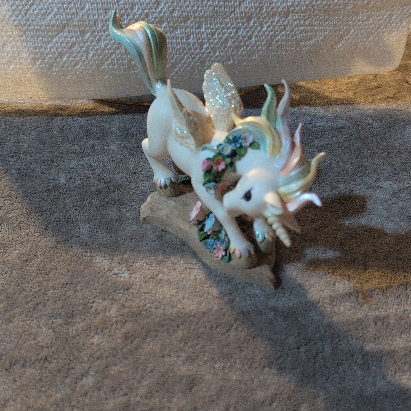Romance the Dream Collection Rainbow Dreams Unicorn Figurine w/ Wings Fantasy