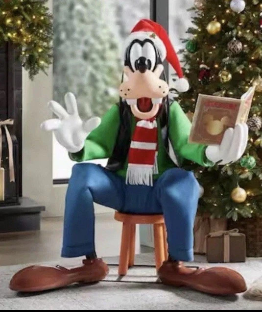 Disney 4 Ft Animated Holiday Goofy Christmas Animatronic Prop Disney 4 Ft Animated Holiday Goofy Christmas Animatronic Prop