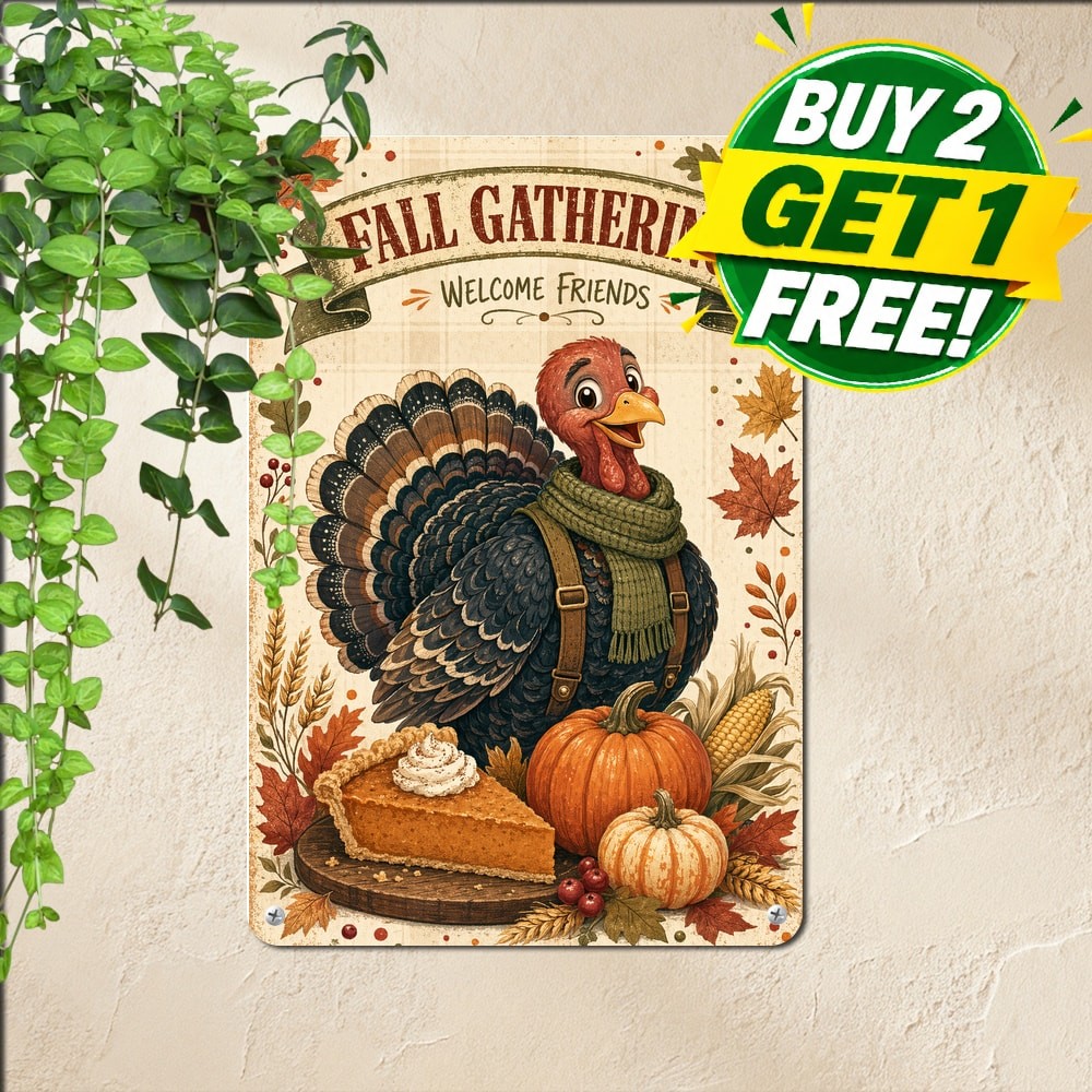 Happy Thanksgiving Roasted Turkey Harvest Decor Sign Metal Tin Sign 8x12 Happy Thanksgiving Roasted Turkey Harvest Decor Sign Metal Tin Sign 8x12