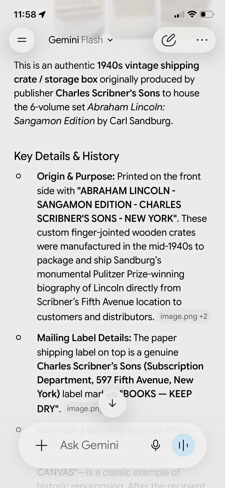 Charles Scribner's Sons 1940s Wood Lidded Crate Box Abraham Lincoln Sangamon Charles Scribner's Sons 1940s Wood Lidded Crate Box Abraham Lincoln Sangamon