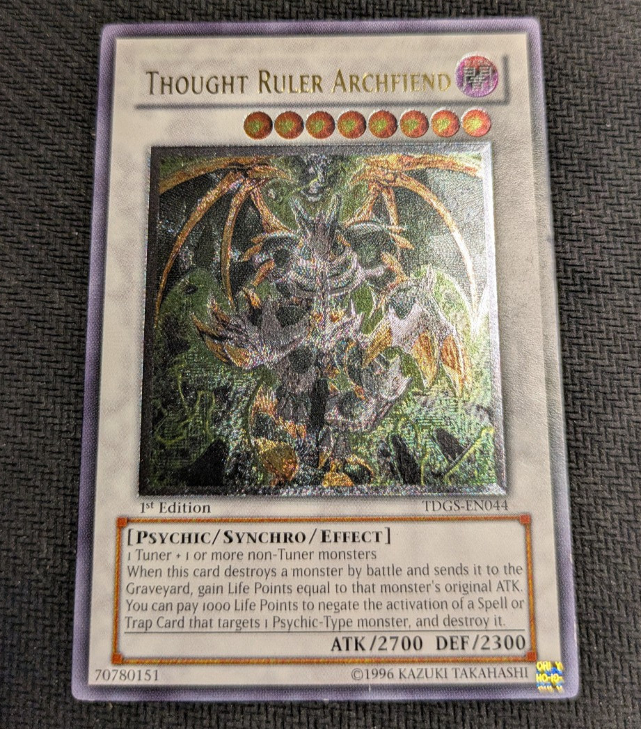 Yugioh Thought Ruler Archfiend TDGS-EN044 1st Edition Ultimate Rare MP Yugioh Thought Ruler Archfiend TDGS-EN044 1st Edition Ultimate Rare MP